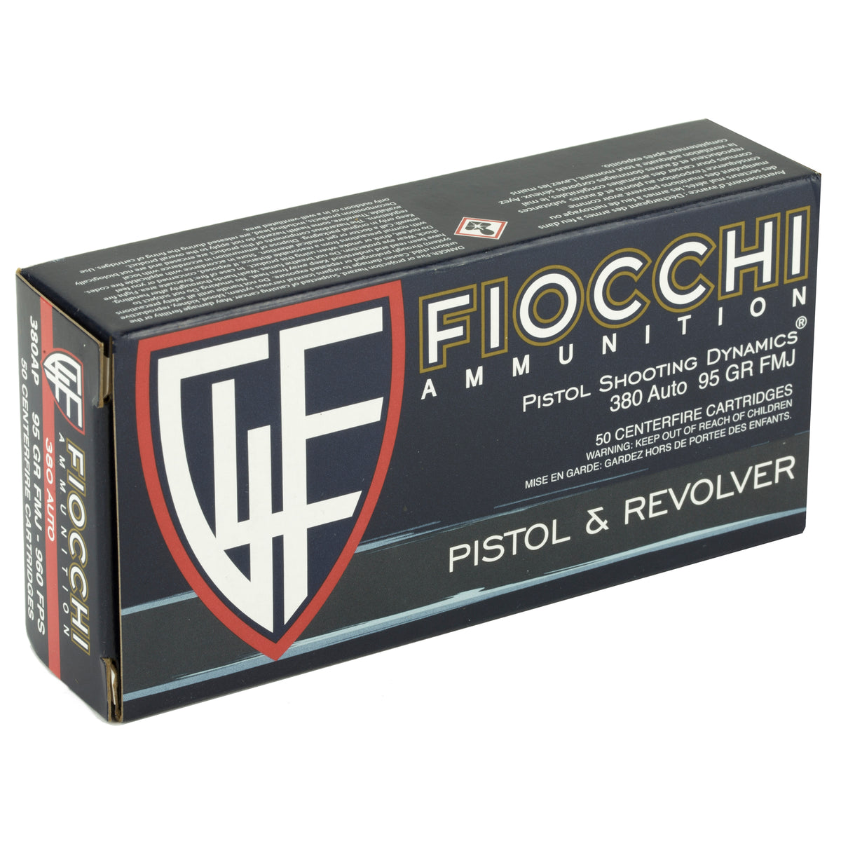 FIOCCHI 380ACP 95GR FMJ 50/1000