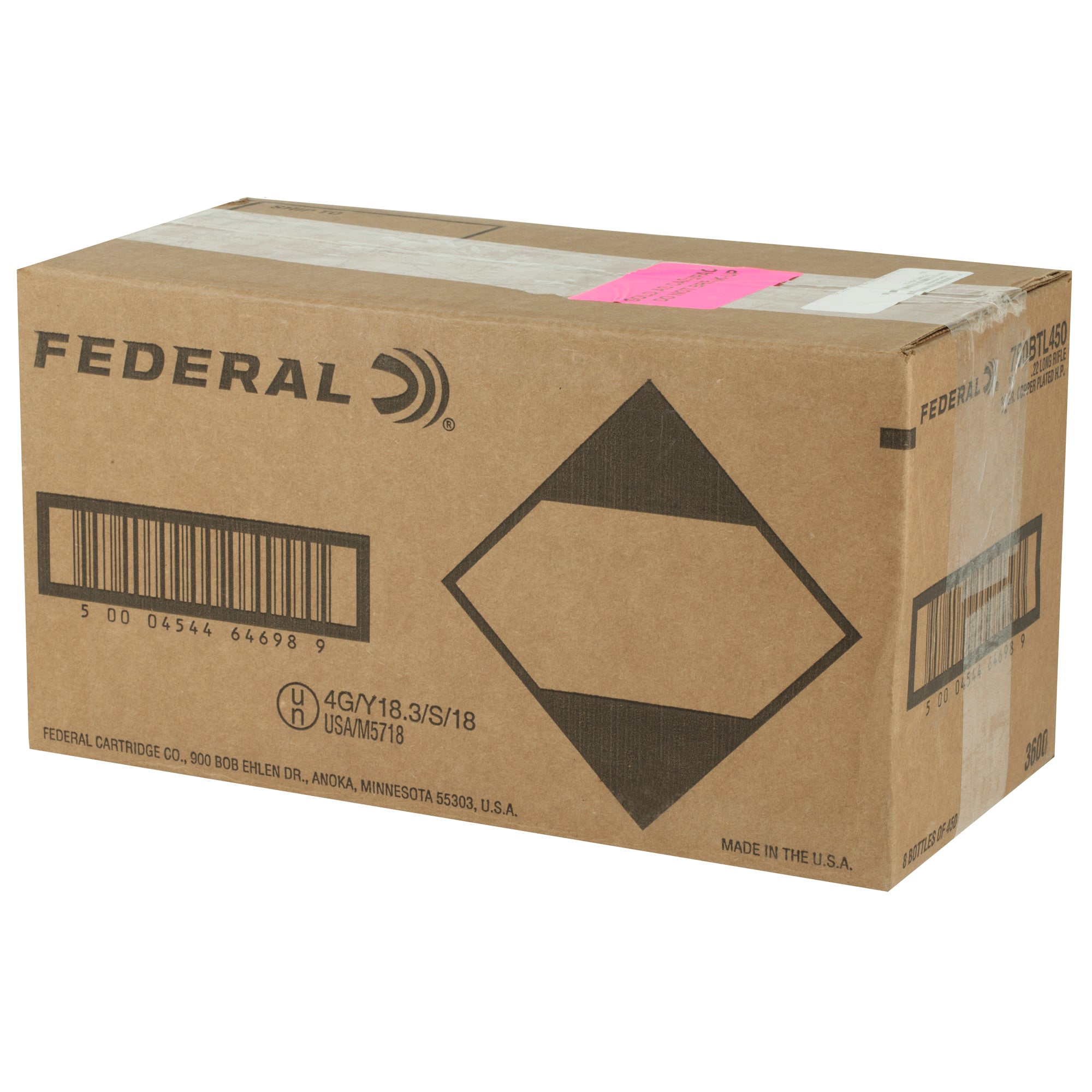 FED 22LR 36GR CPHP BYOB BTL 8X 450CT