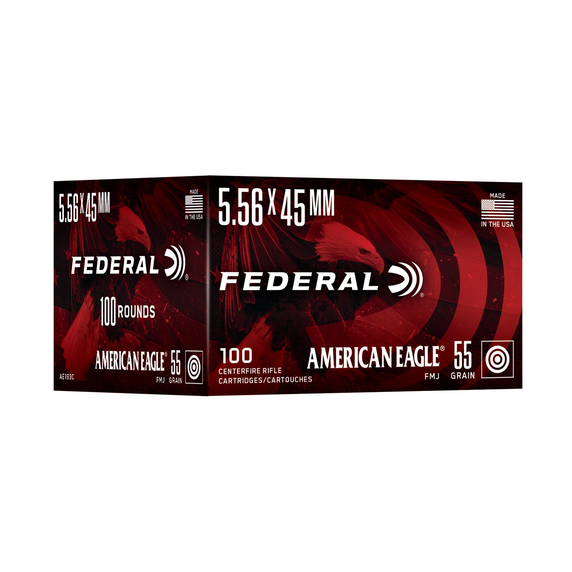 FED AM EAGLE 5.56 55GR FMJ 100/500