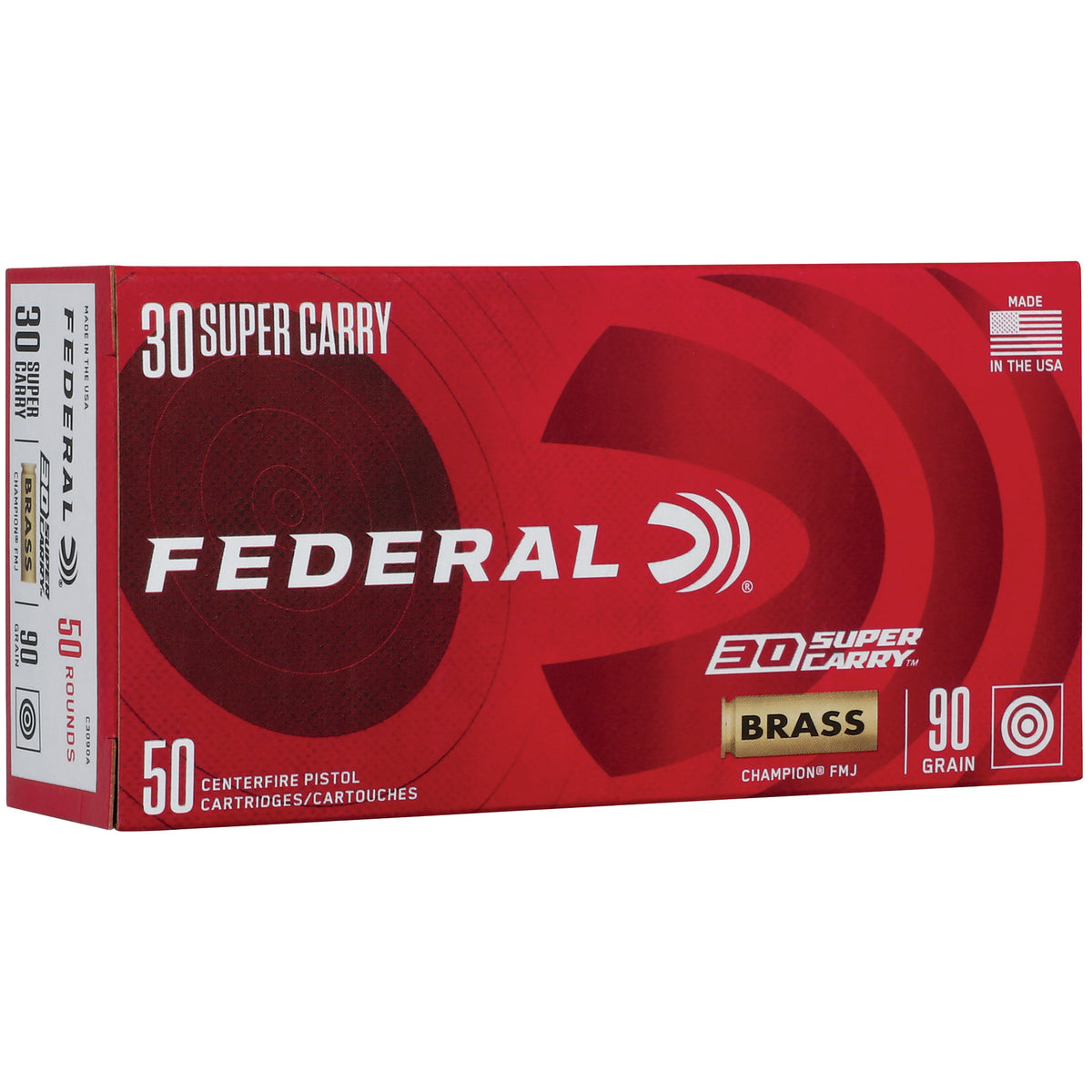 FED CHAMP 30 SUPER CARRY 90GR FMJ