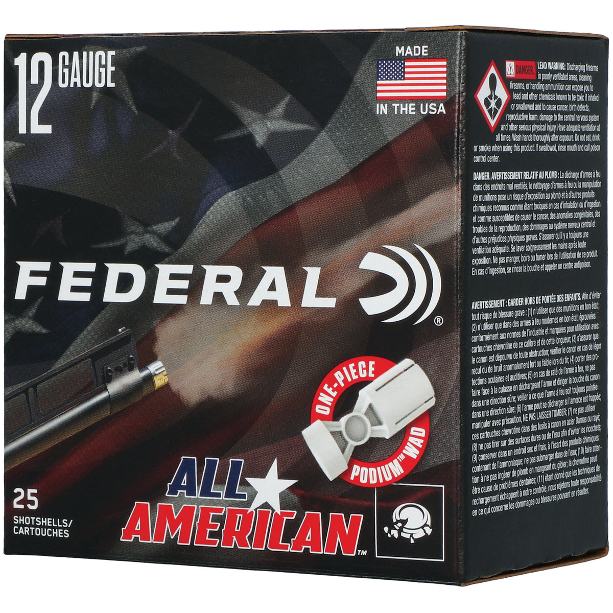 FED ALL AMER 12GA 2.75 1 1/8OZ #7.5