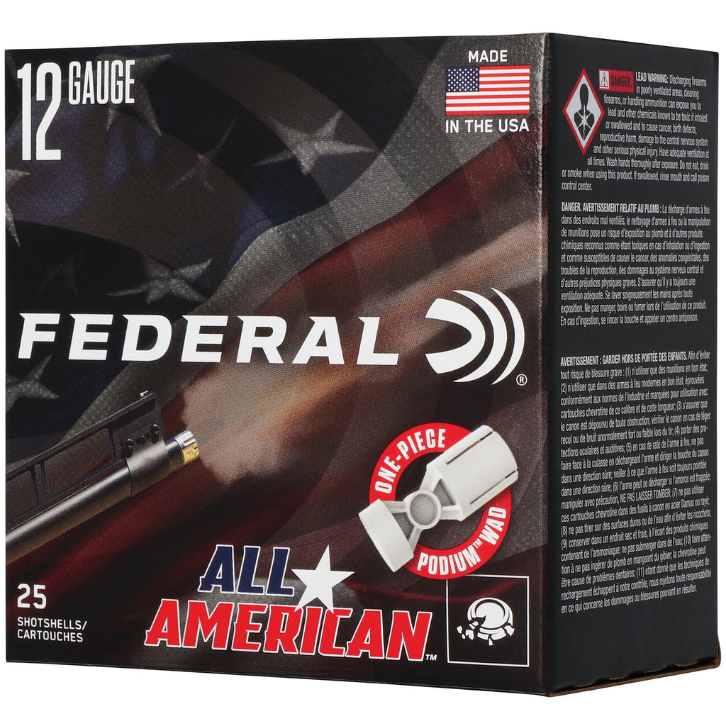 FED ALL AMER 12GA 2.75 1 1/8OZ #8
