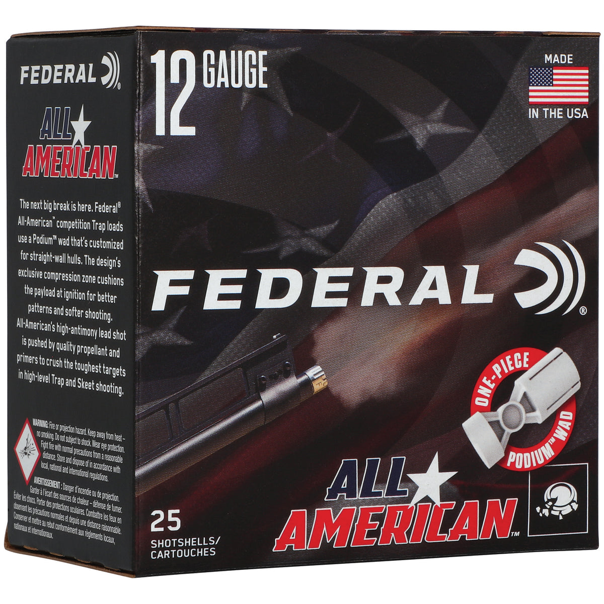 FED ALL AMER 12GA 2.75 1 1/8OZ #7.5