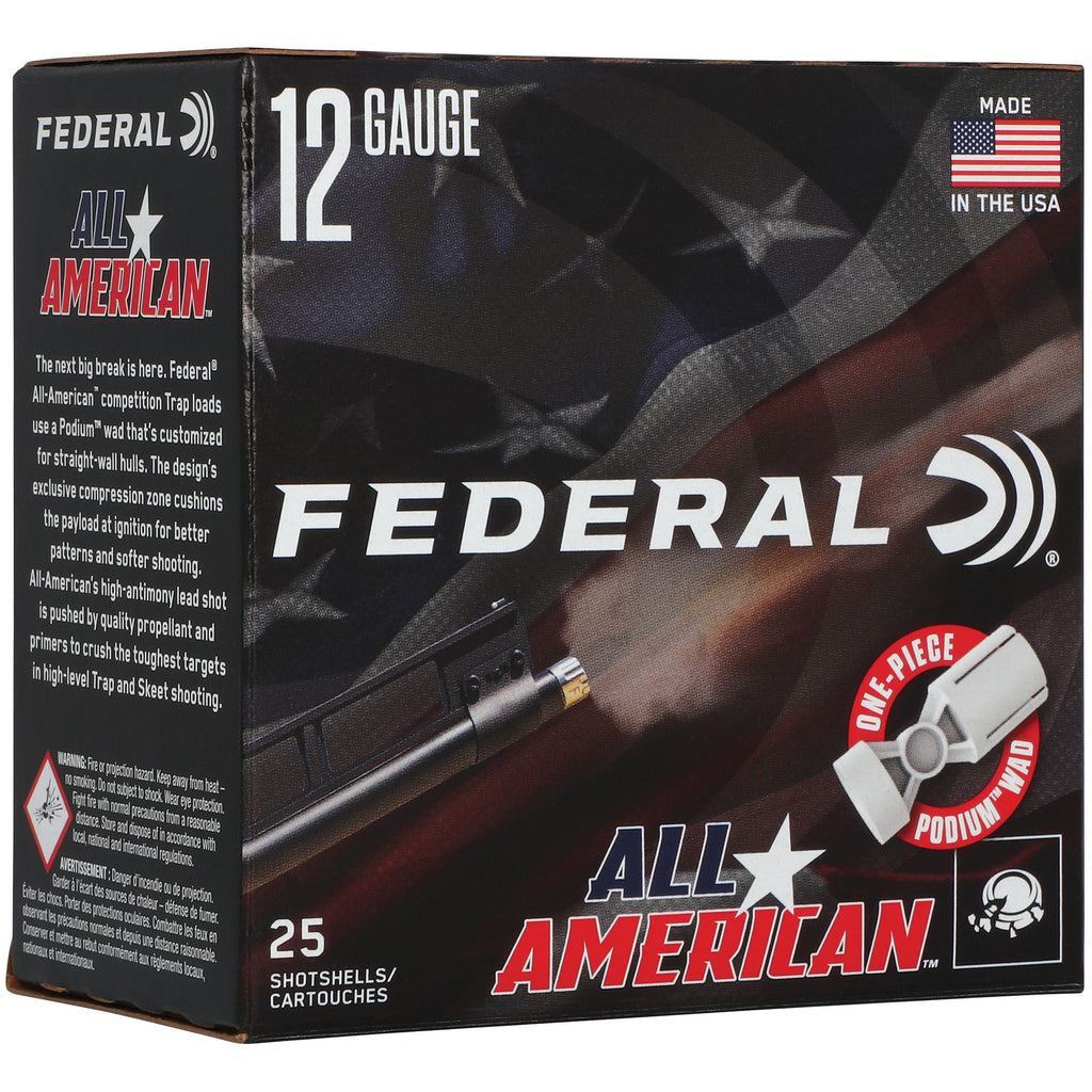 FED ALL AMER 12GA 2.75 1 1/8OZ #8