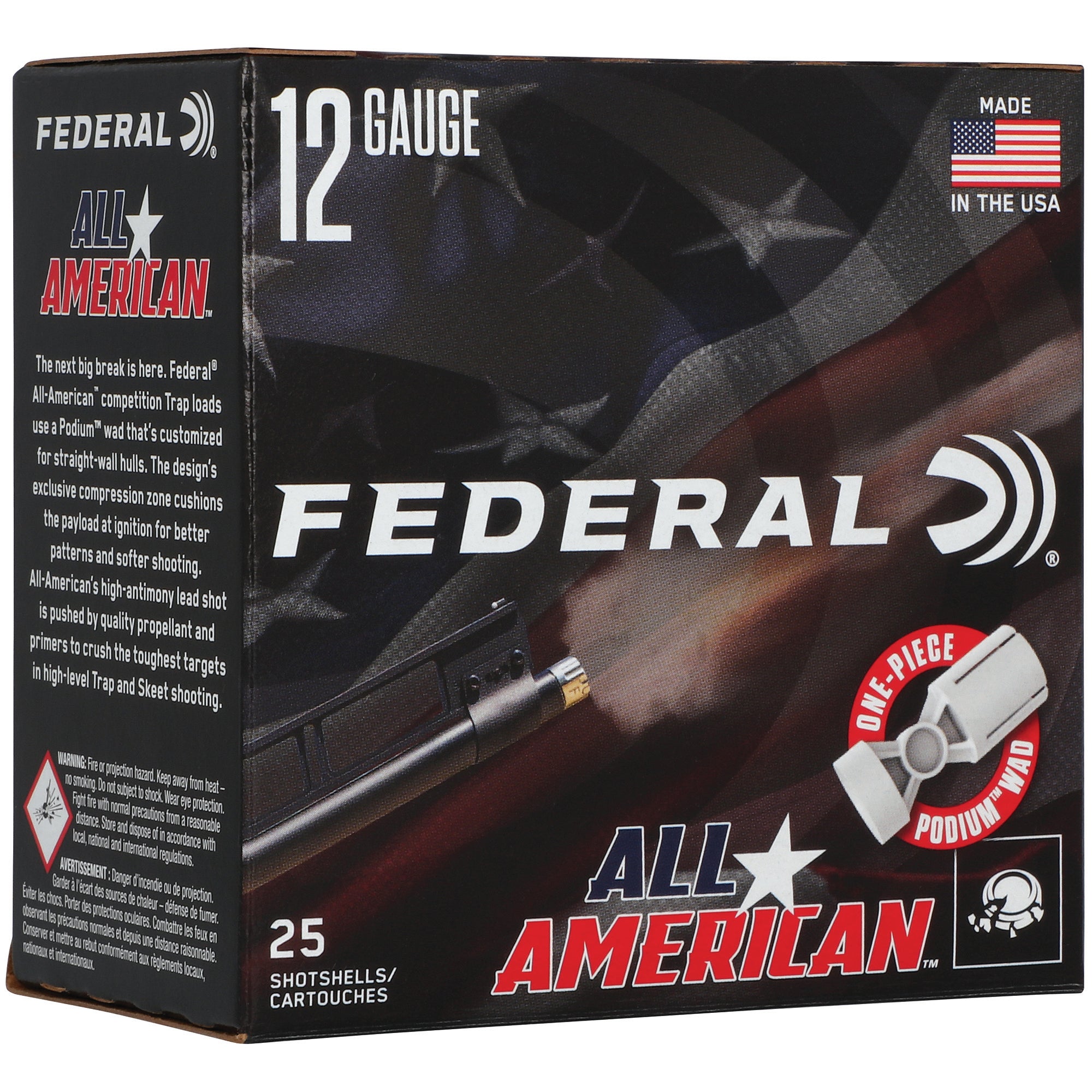 FED ALL AMER 12GA 2.75 1 1/8OZ #8