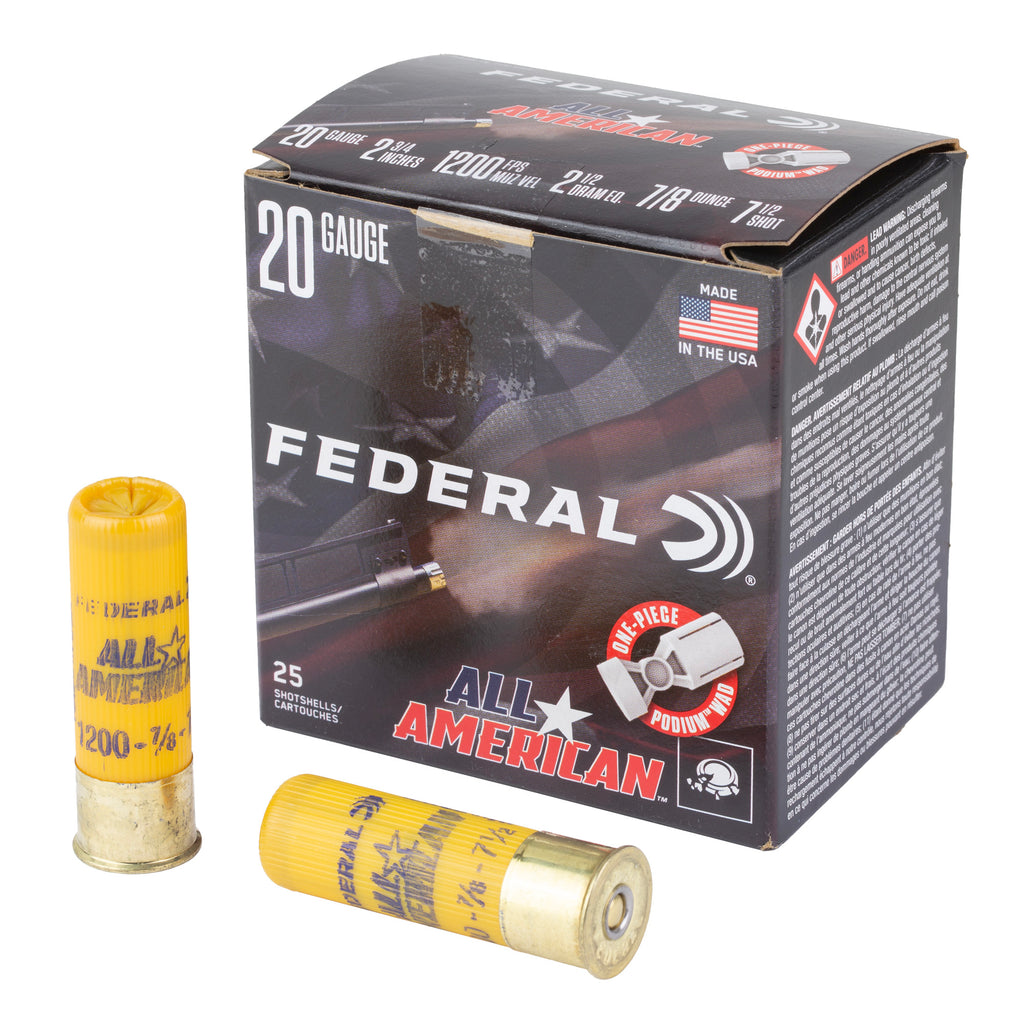 FED ALL AMER 20GA 2.75 7/8OZ #7.5