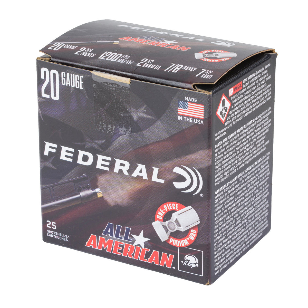 FED ALL AMER 20GA 2.75 7/8OZ #7.5