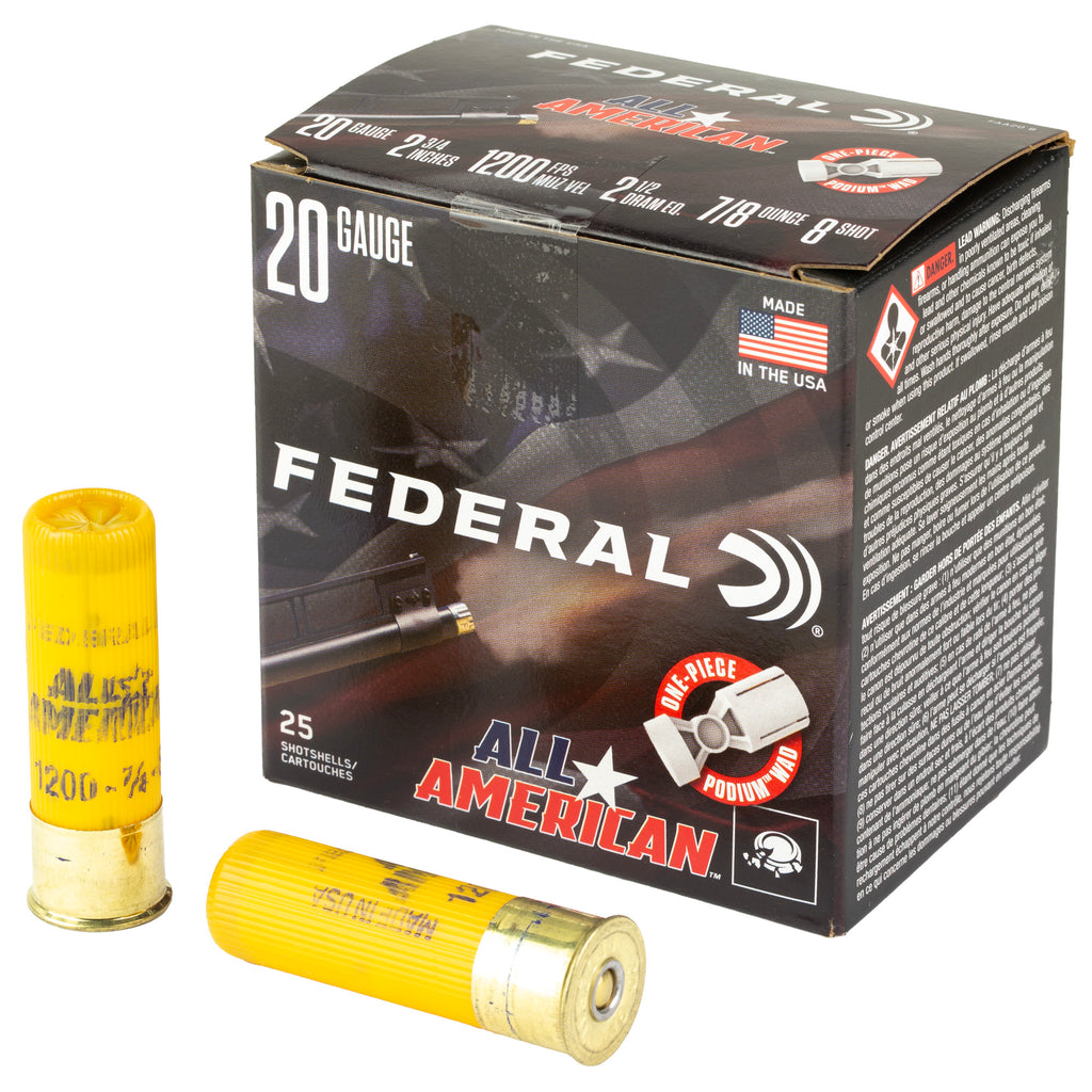 FED ALL AMERICAN 20GA 2.75 7/8OZ #8