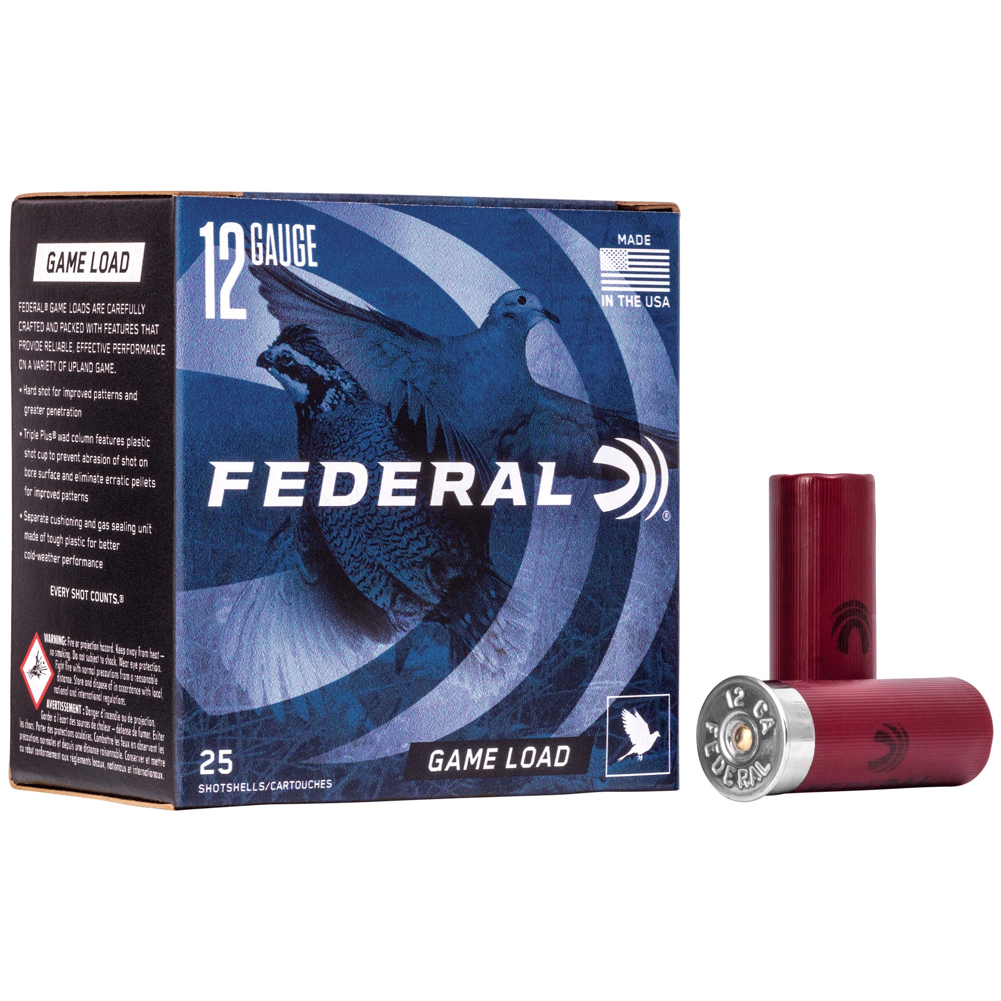 FED GAME LOAD 12GA 2 3/4 #8 25/250