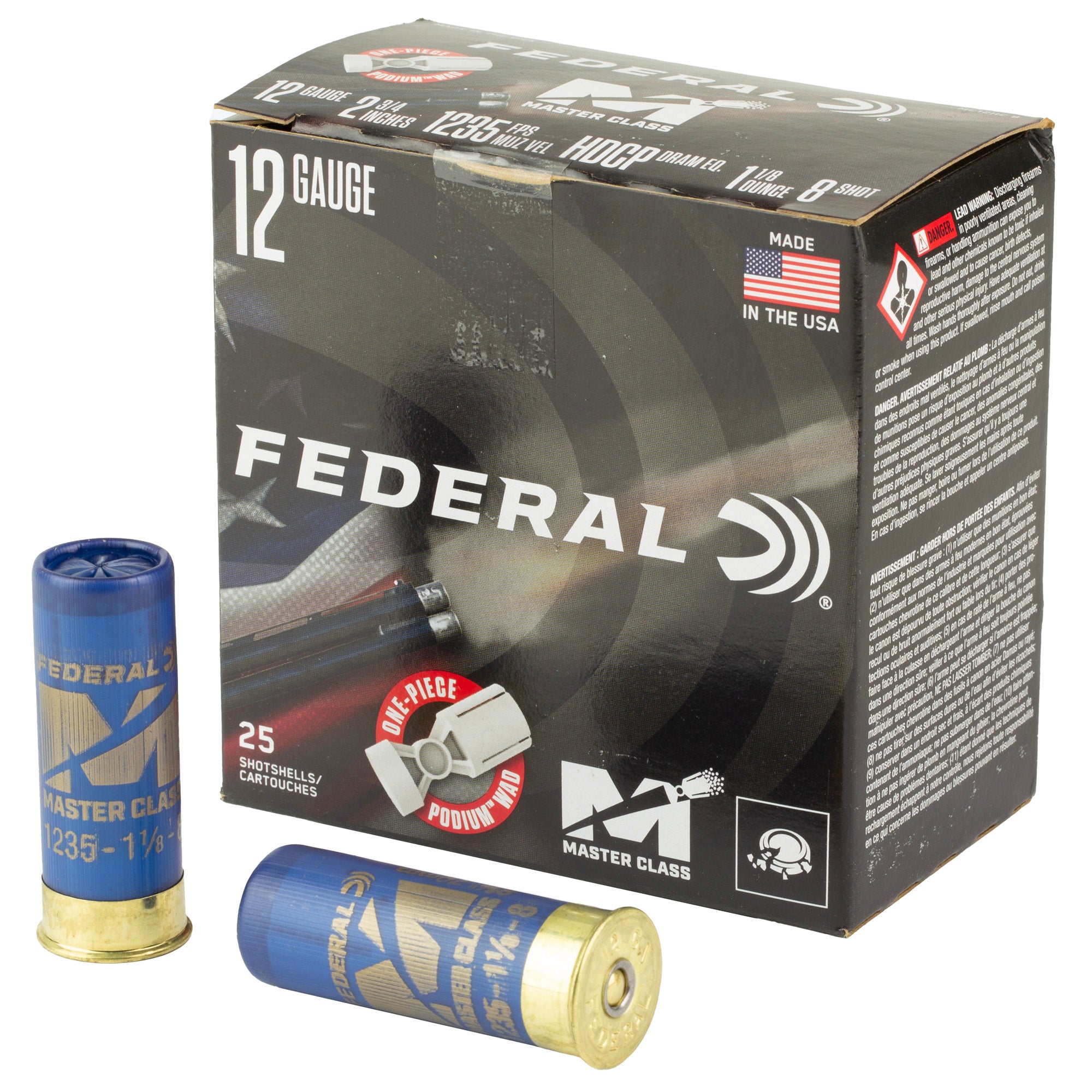 FED MAST CLS 12GA 2.75 1 1/8OZ #8