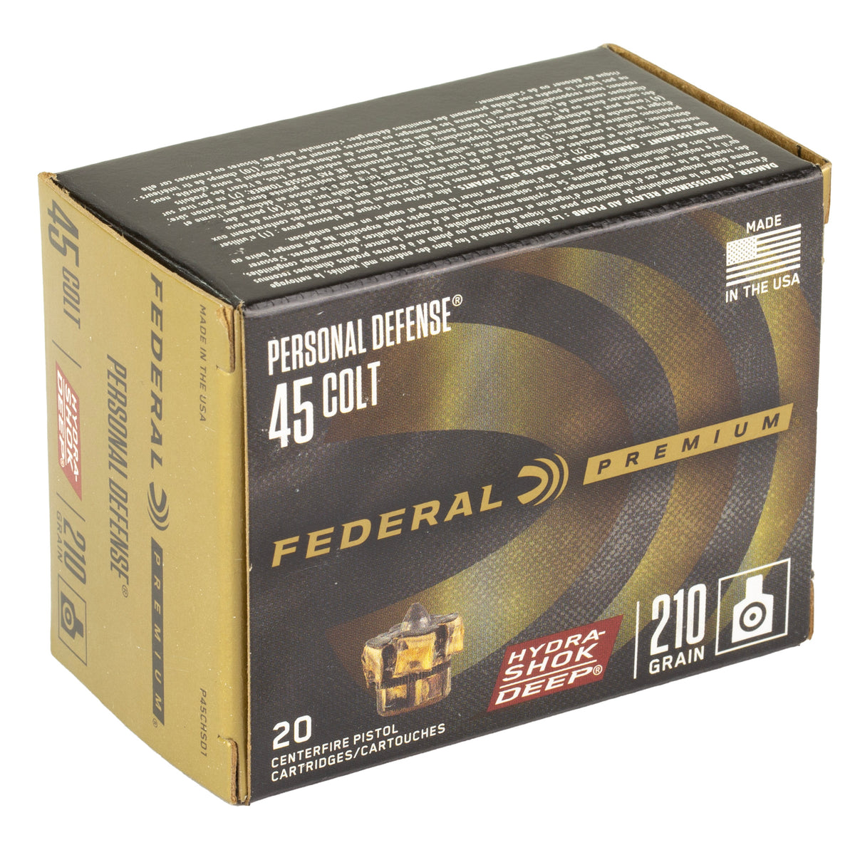 FED HYDRASHOK DEEP 45COLT 210GR 20