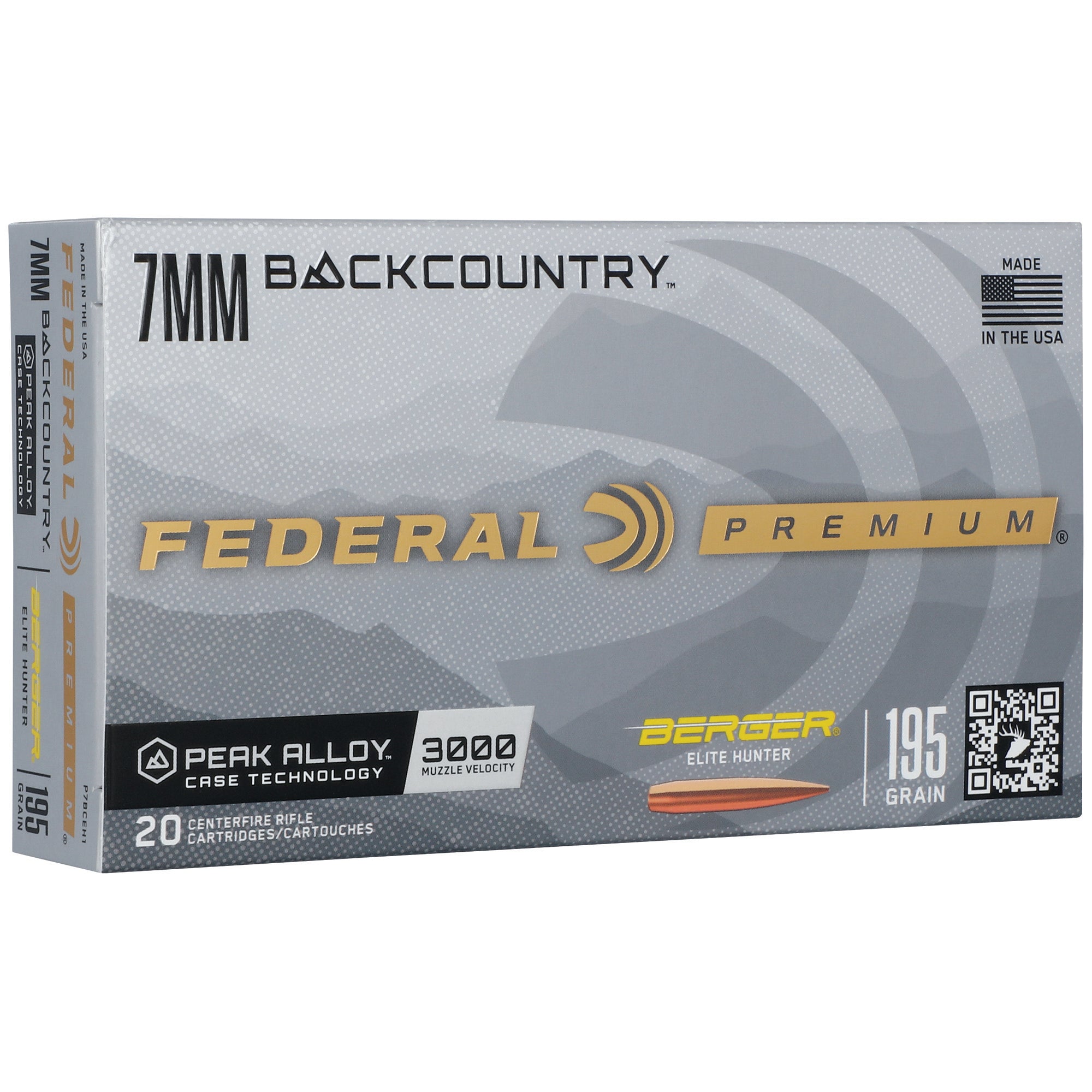 FED GLD MDL BERG 7MM BC 195GR 20/200