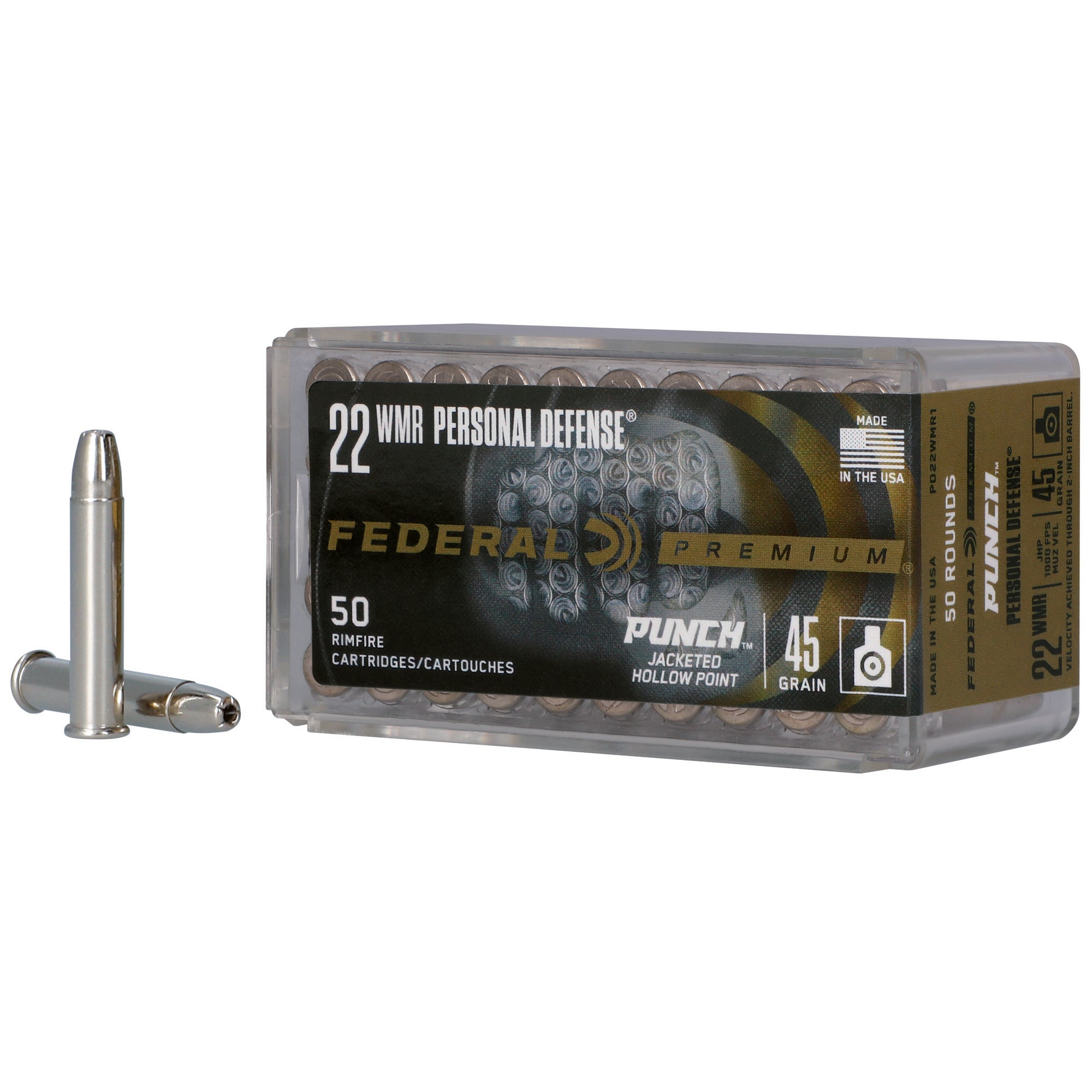 FED PUNCH 22WMR 45GR JHP 50/3000