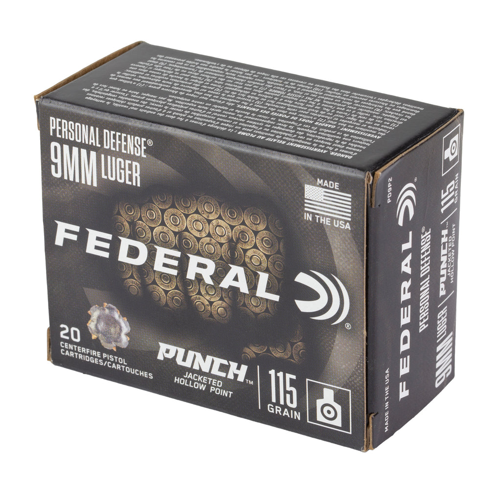 FED PUNCH 9MM 115GR JHP 20/200