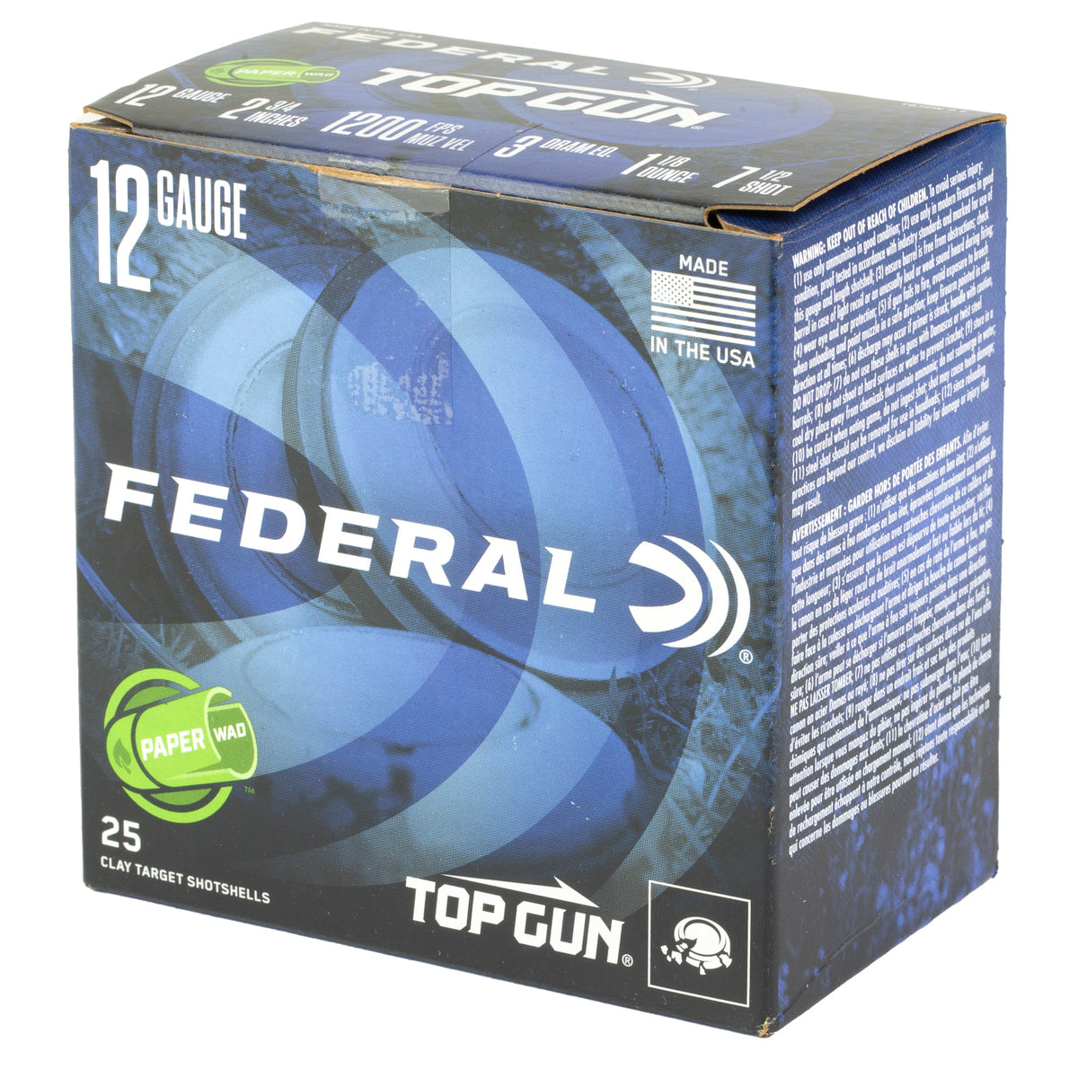 FED TOP GUN 12GA 2.75 #7.5 25/250