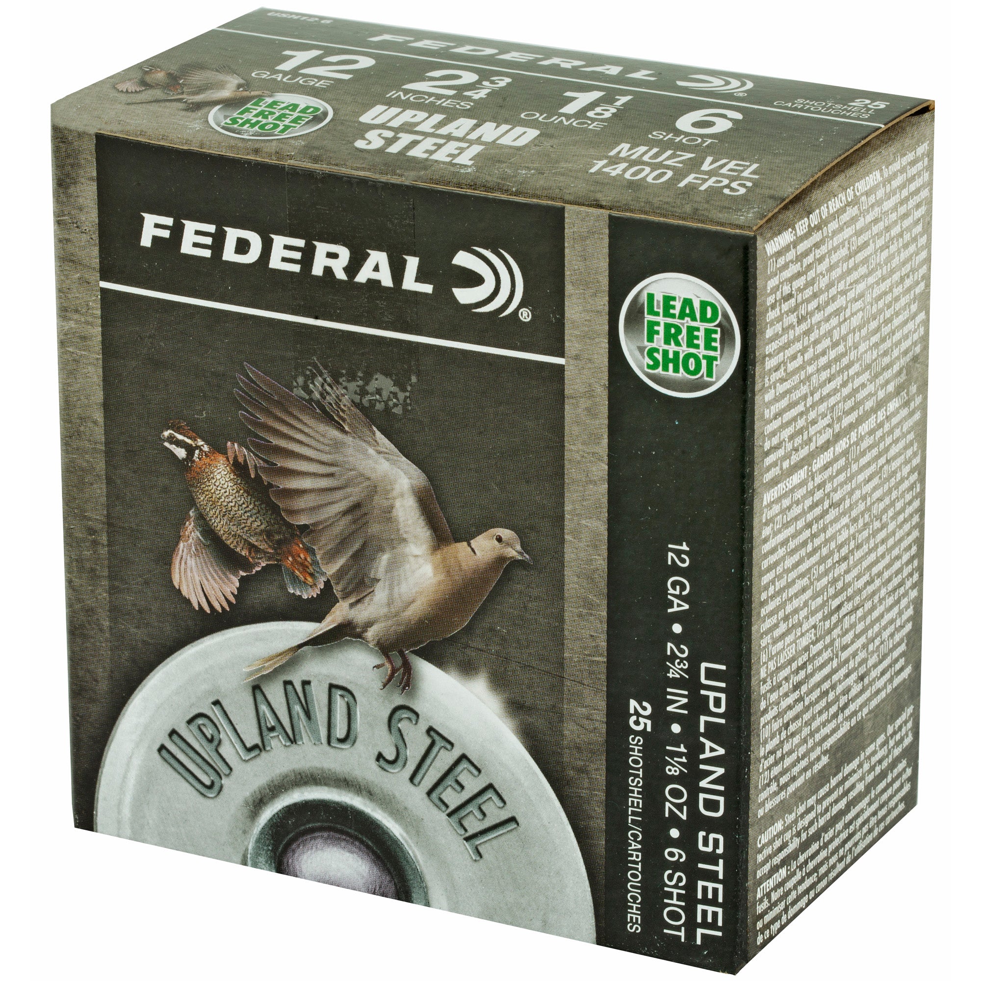 FED FLD/RANGE STEEL 12GA 2 3/4 #6 25
