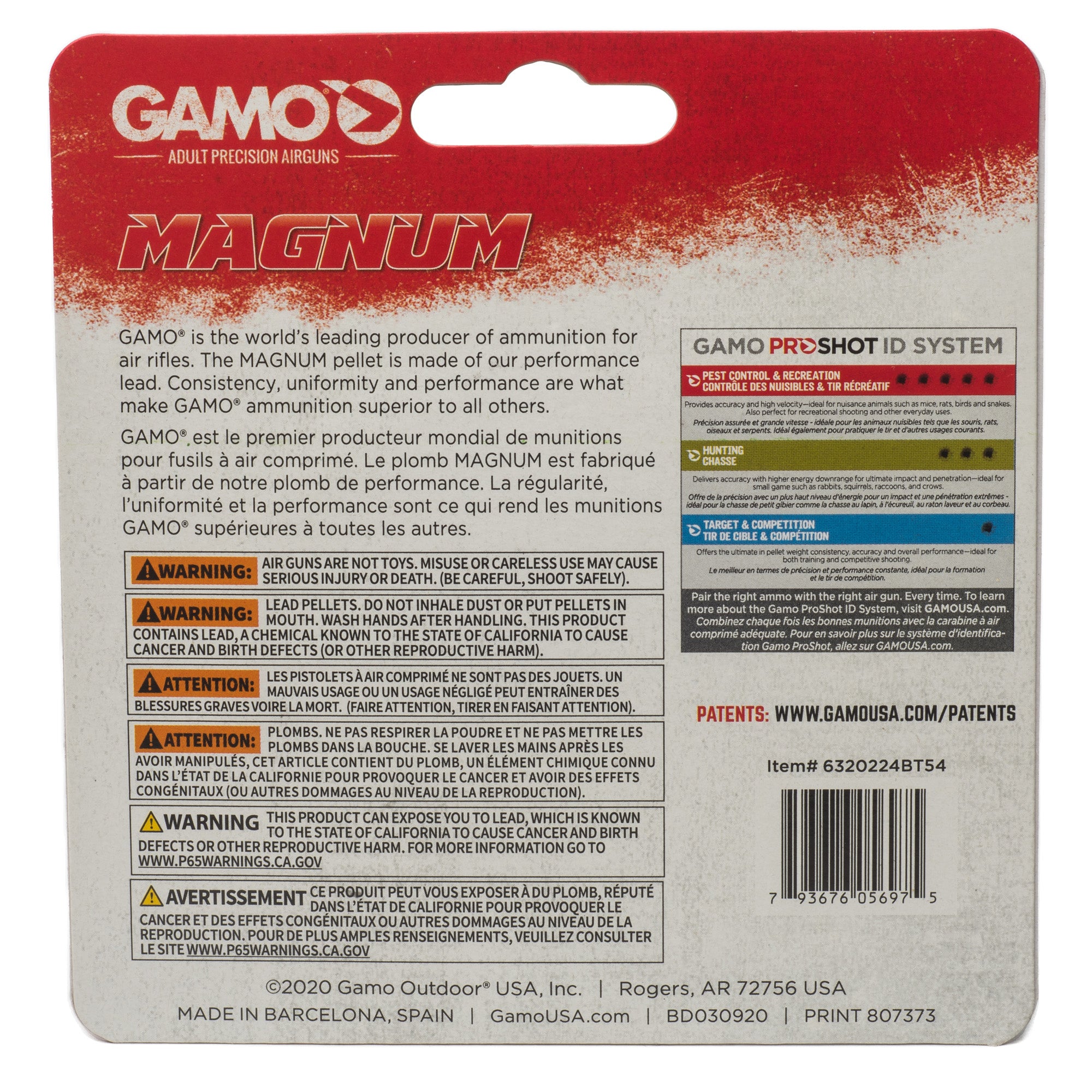 GAMO MAGNUM SPIRE POINT 177CAL 250CT
