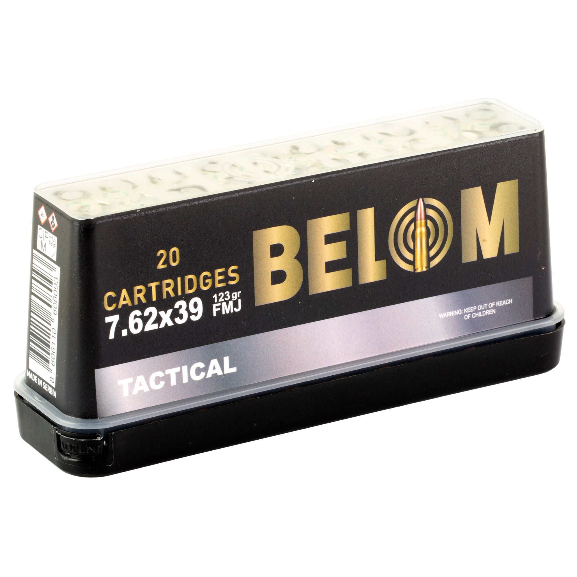 BELOM 7.62X39 BRASS 123GR FMJ 20/480