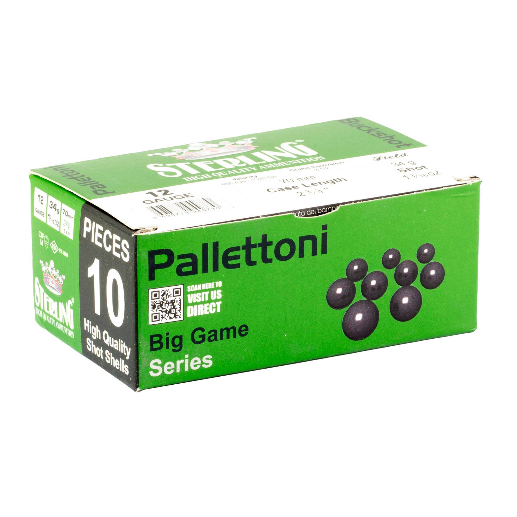 STERLING 12GA 2.75 00BK 9PLT 10/200