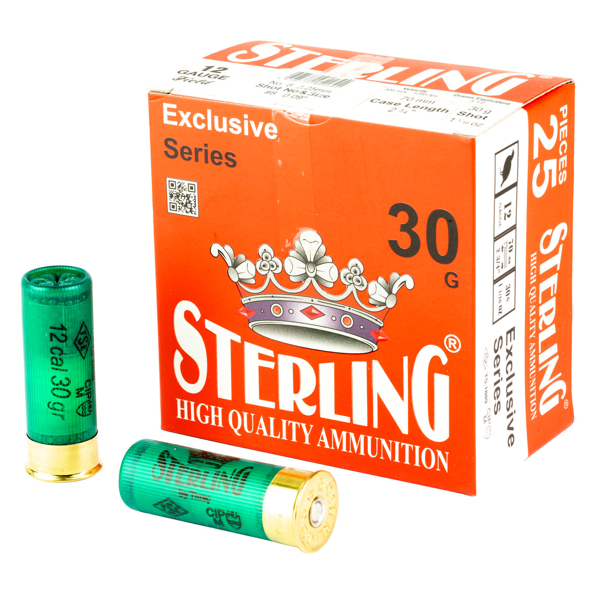 STERLING EXCLSV 12GA 2.75 #8 25/250
