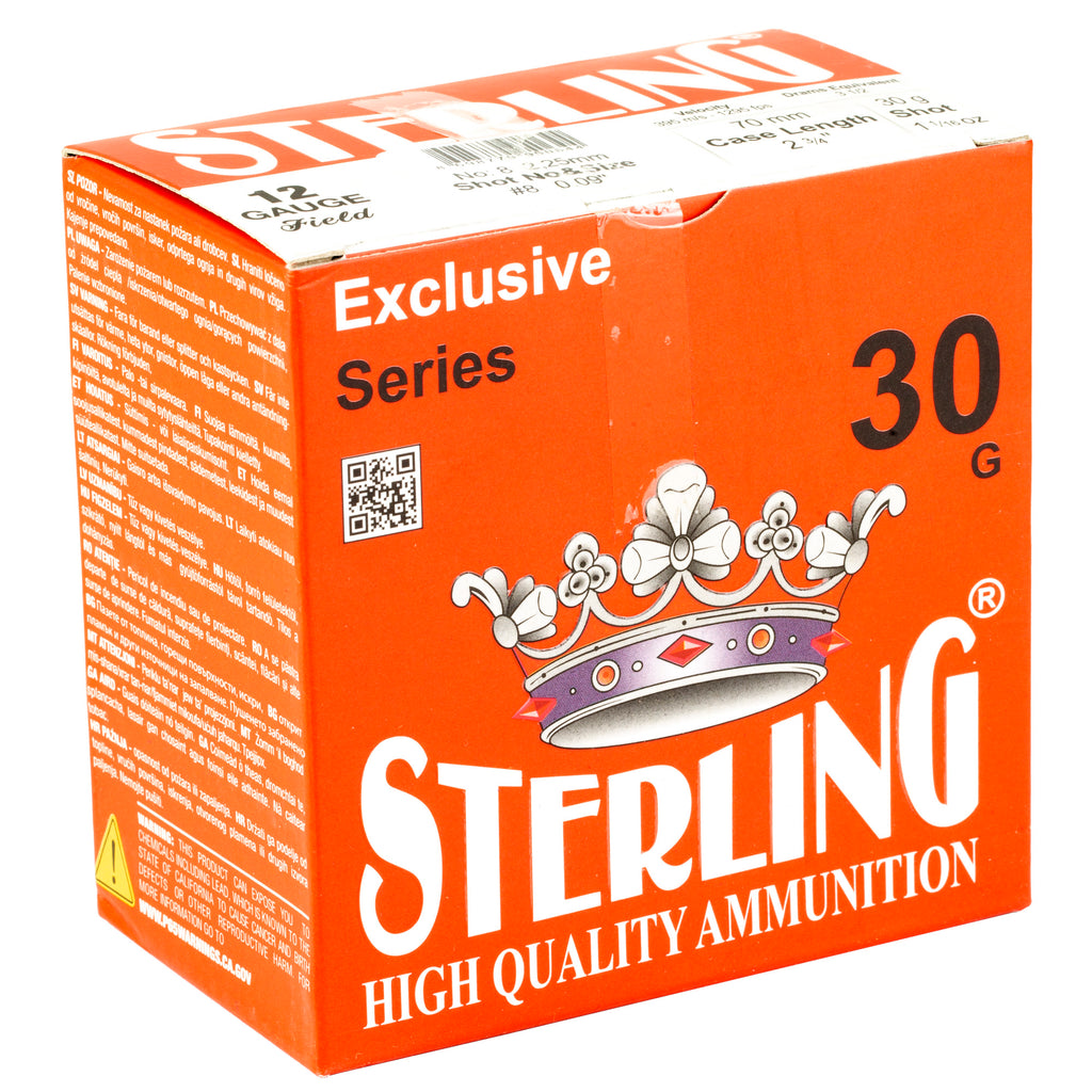 STERLING EXCLSV 12GA 2.75 #8 25/250