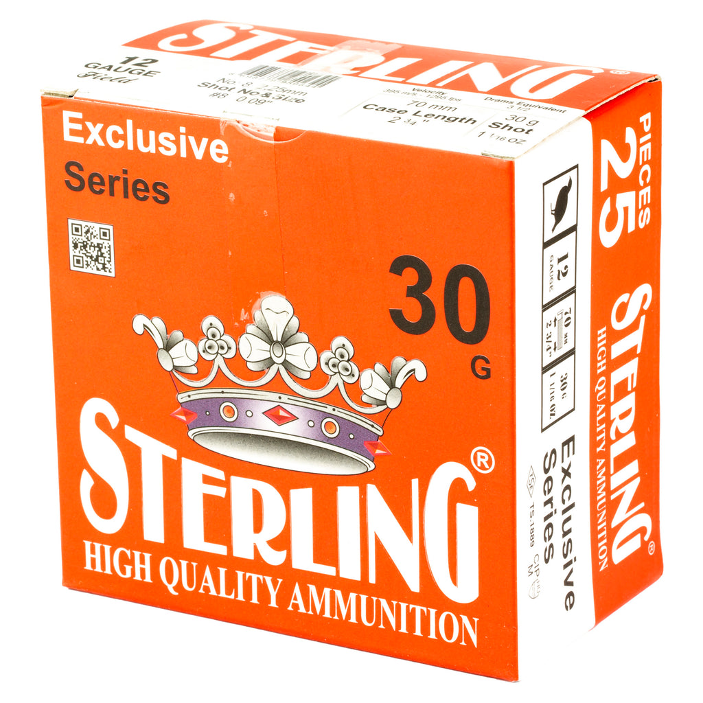 STERLING EXCLSV 12GA 2.75 #8 25/250