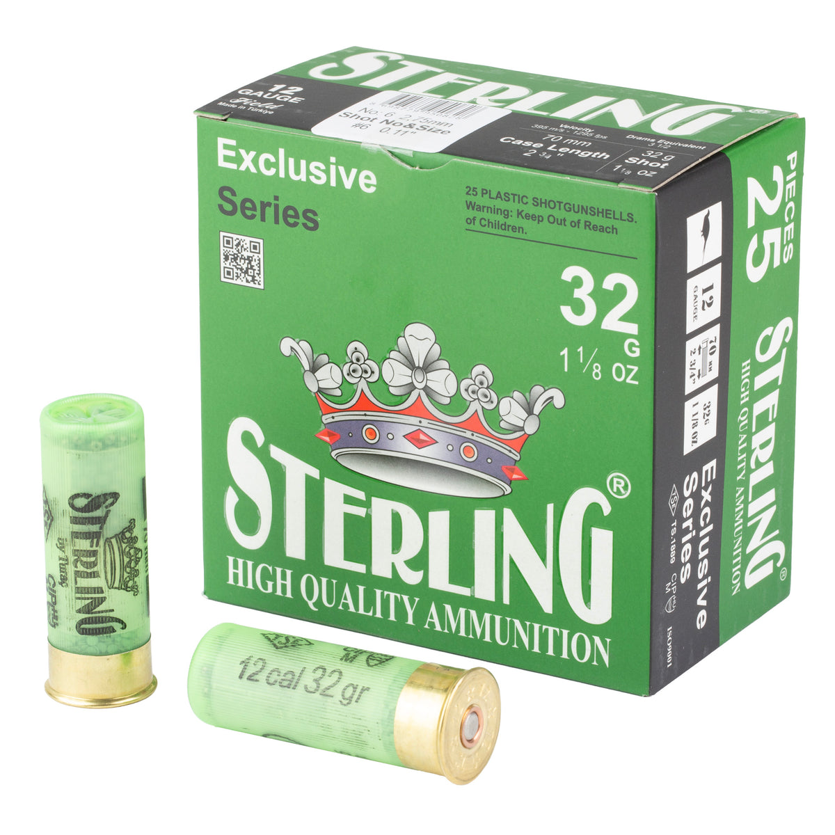 STERLING EXCLSV 12GA 2.75 #6 25/250