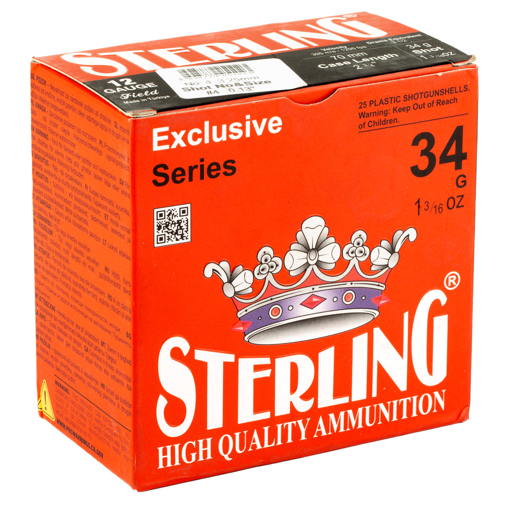STERLING EXCLSV 12GA 2.75 #4 25/250