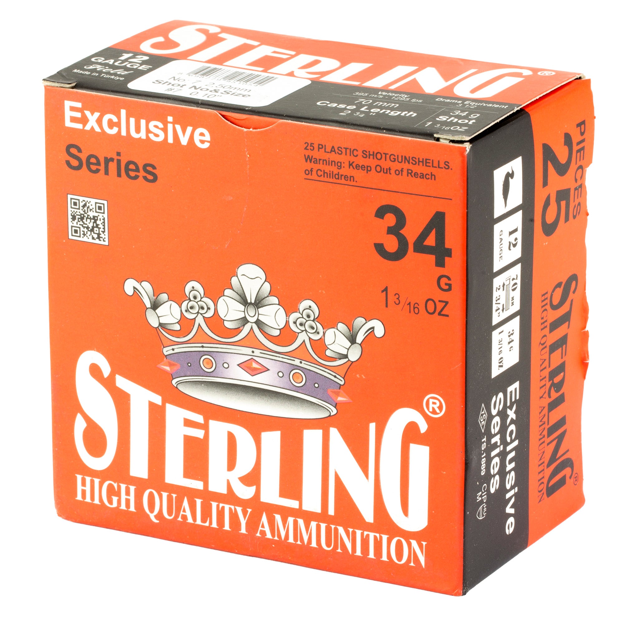 STERLING EXCLSV 12GA 2.75 #7 25/250