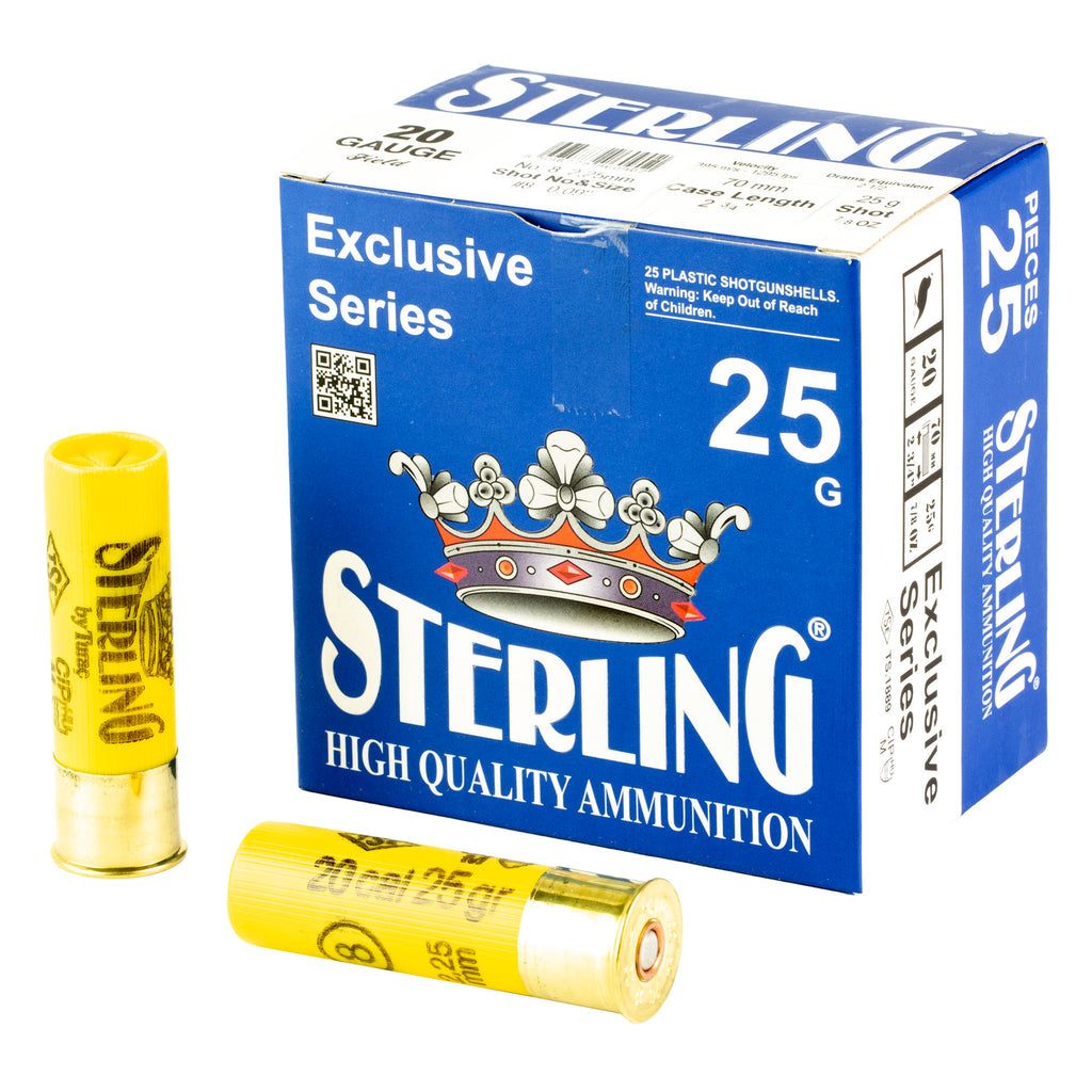 STERLING EXCLSV 20GA 2.75 #8 25/250