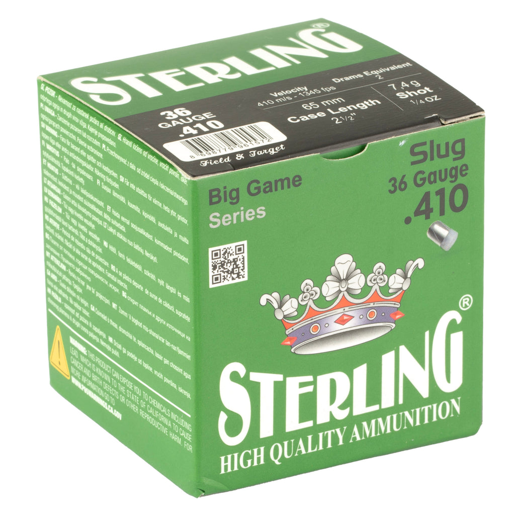 STERLING BIG GAME 410 SLUG 25/500