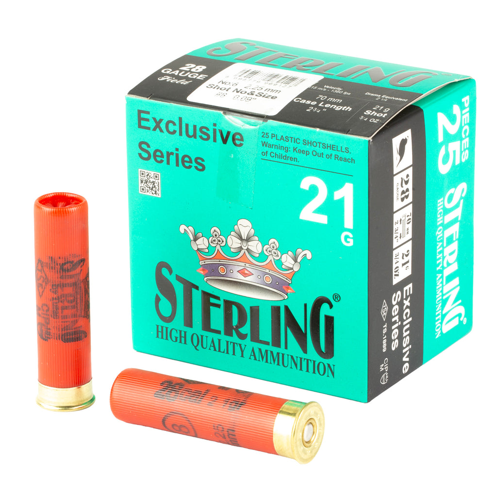 STERLING EXCLSV 28GA 2.75 #8 25/250