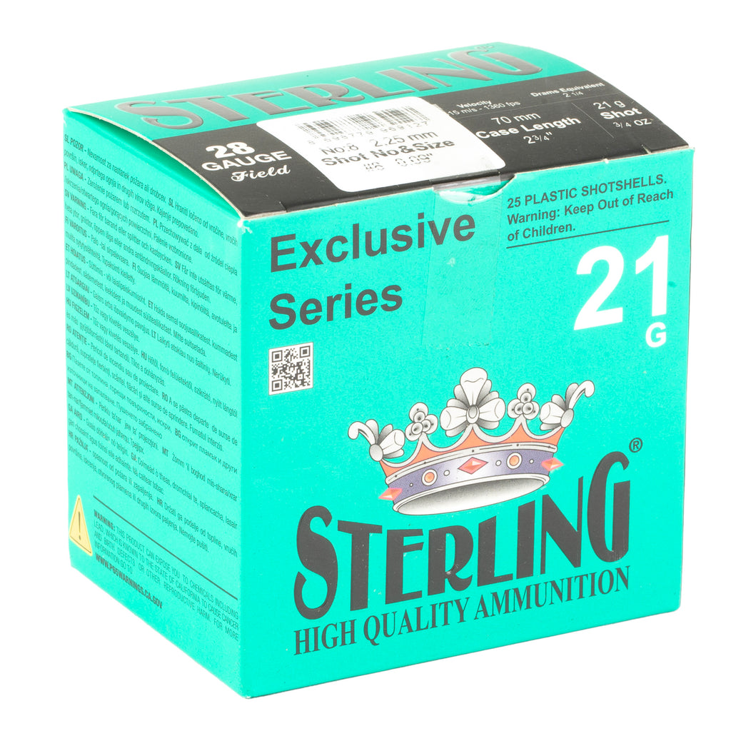 STERLING EXCLSV 28GA 2.75 #8 25/250