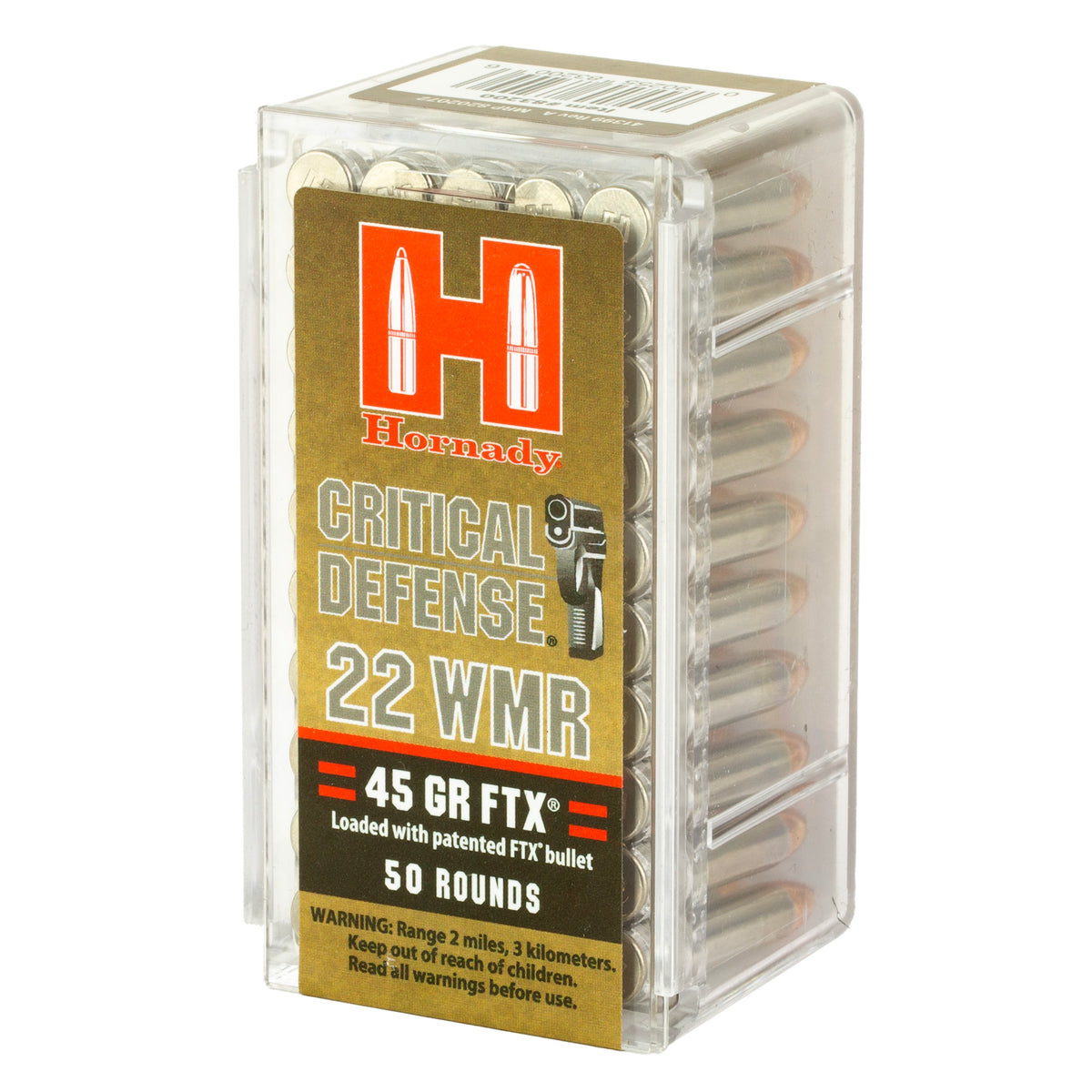 HRNDY CD 22WMR 45GR FTX 50/2000