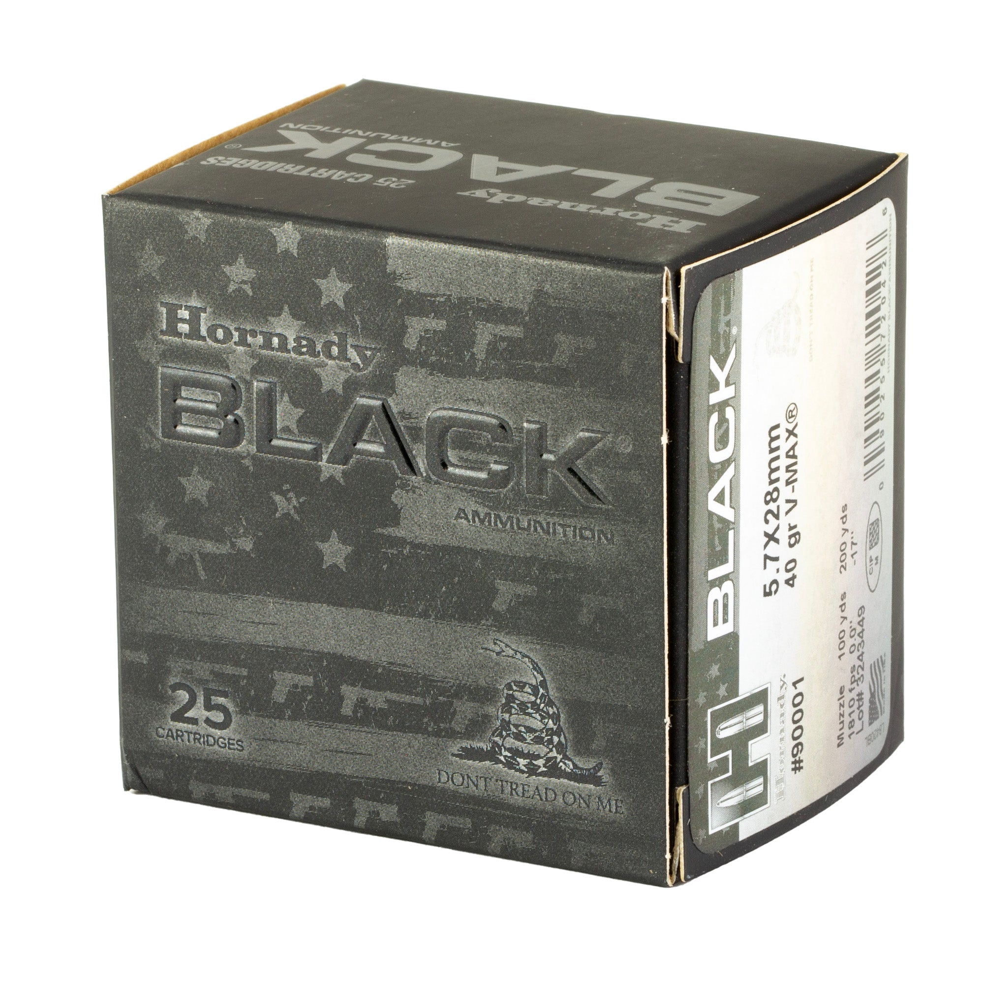 HRNDY BLK 5.7X28MM 40GR V-MAX 25/250