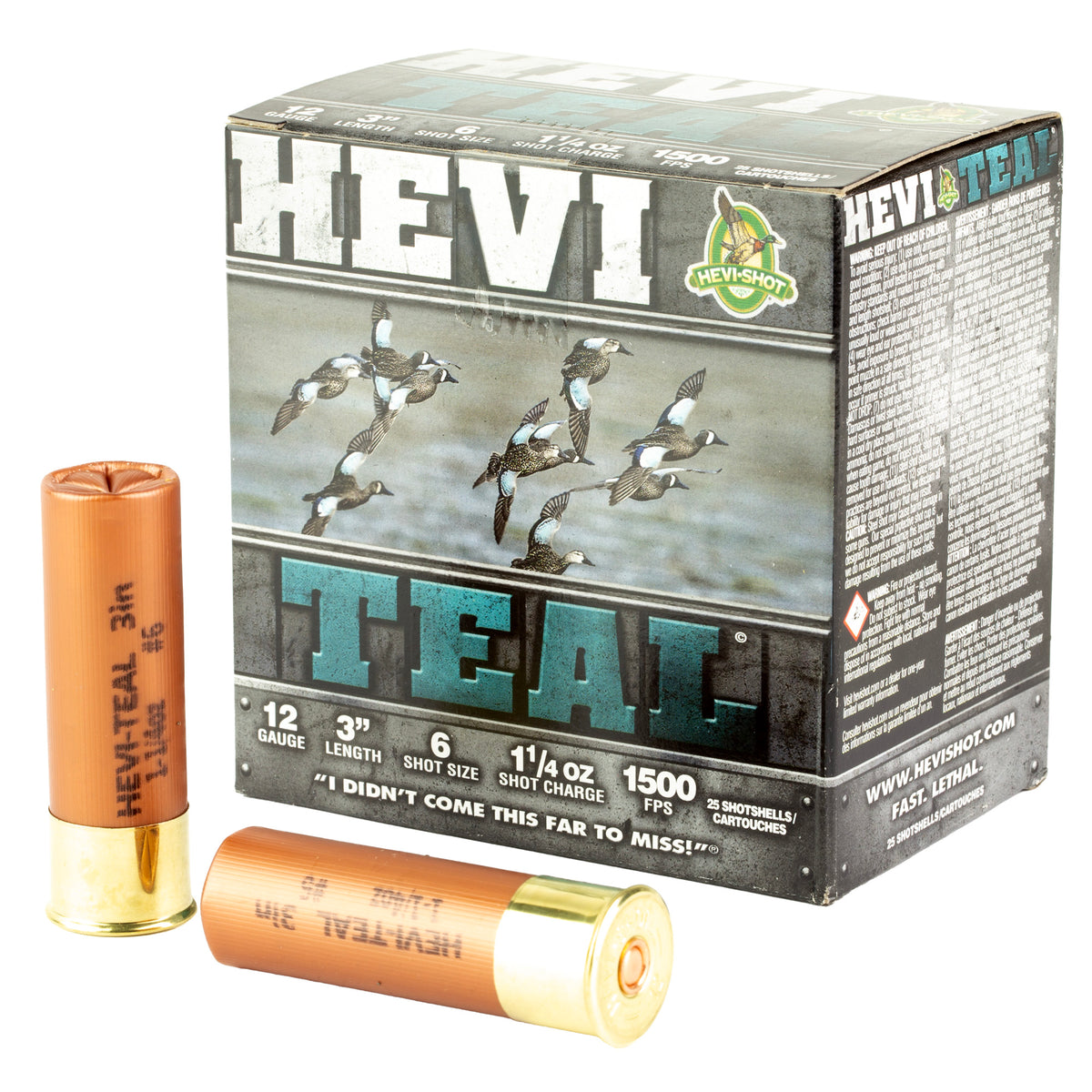 HEVI TEAL 12GA 3 #6 25/250