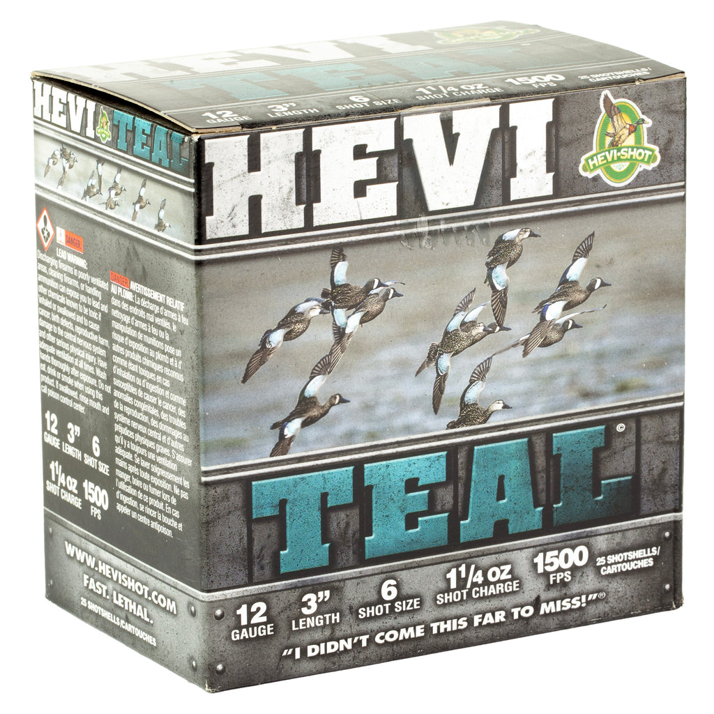 HEVI TEAL 12GA 3 #6 25/250