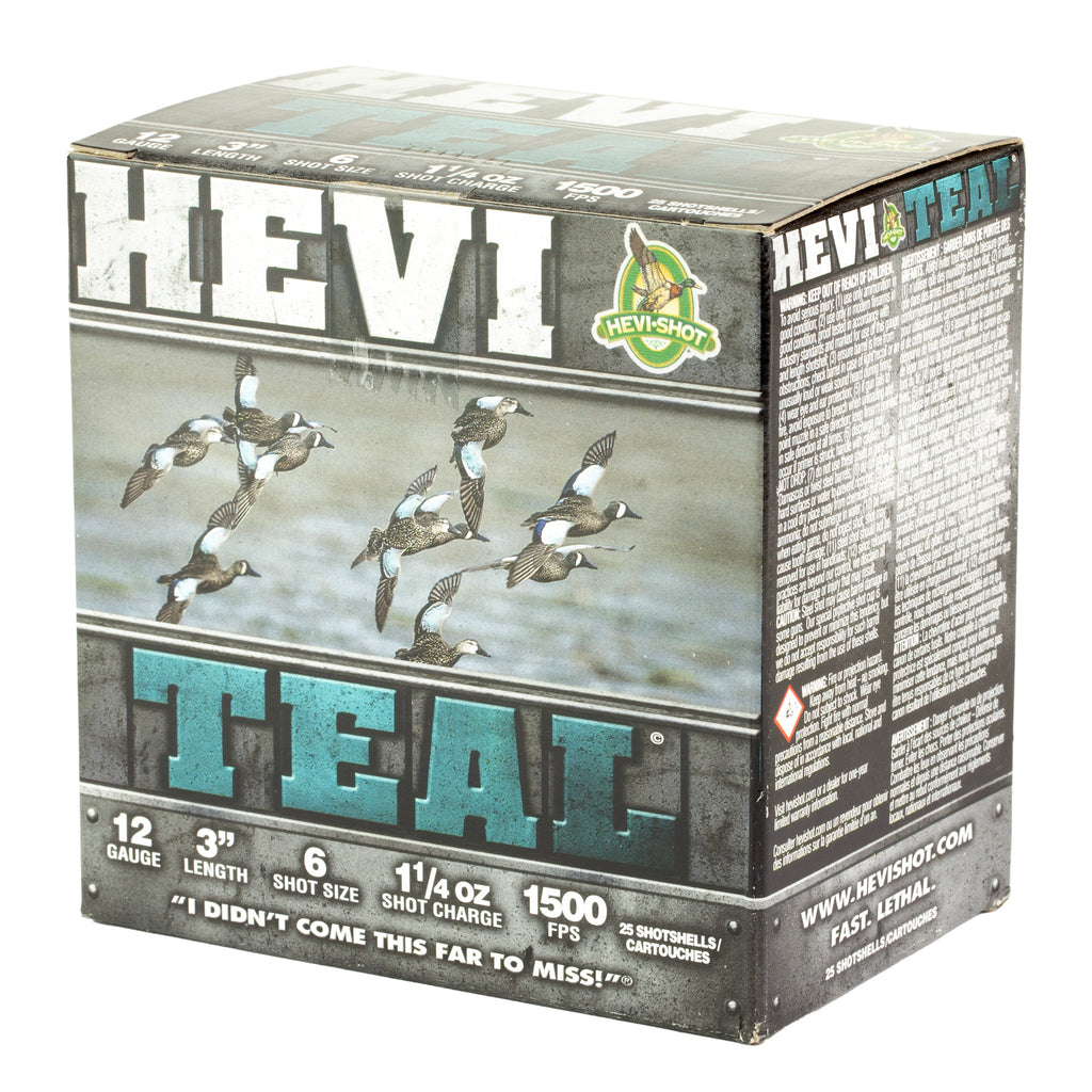 HEVI TEAL 12GA 3 #6 25/250