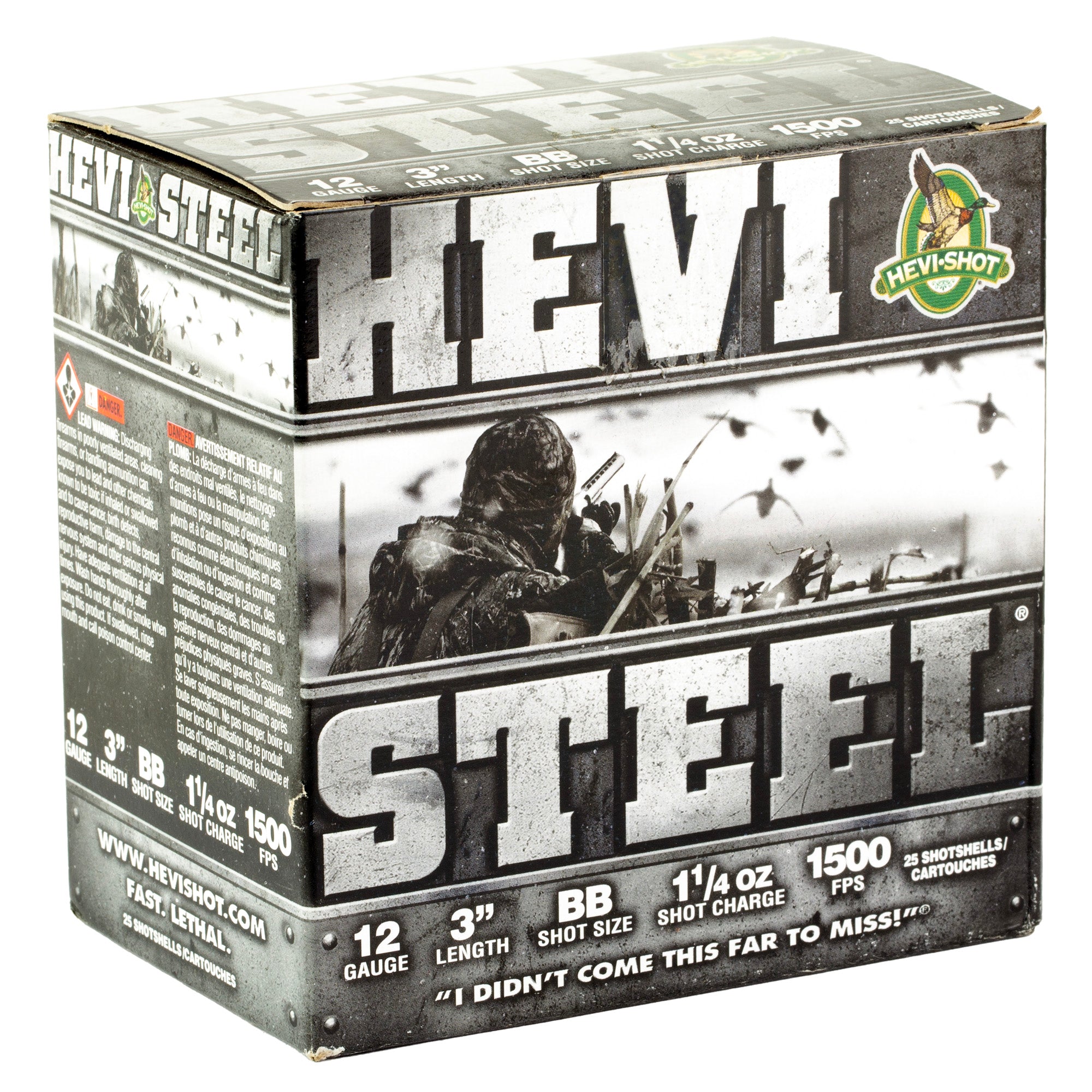 HEVI STEEL 12GA 3 BB 25/250