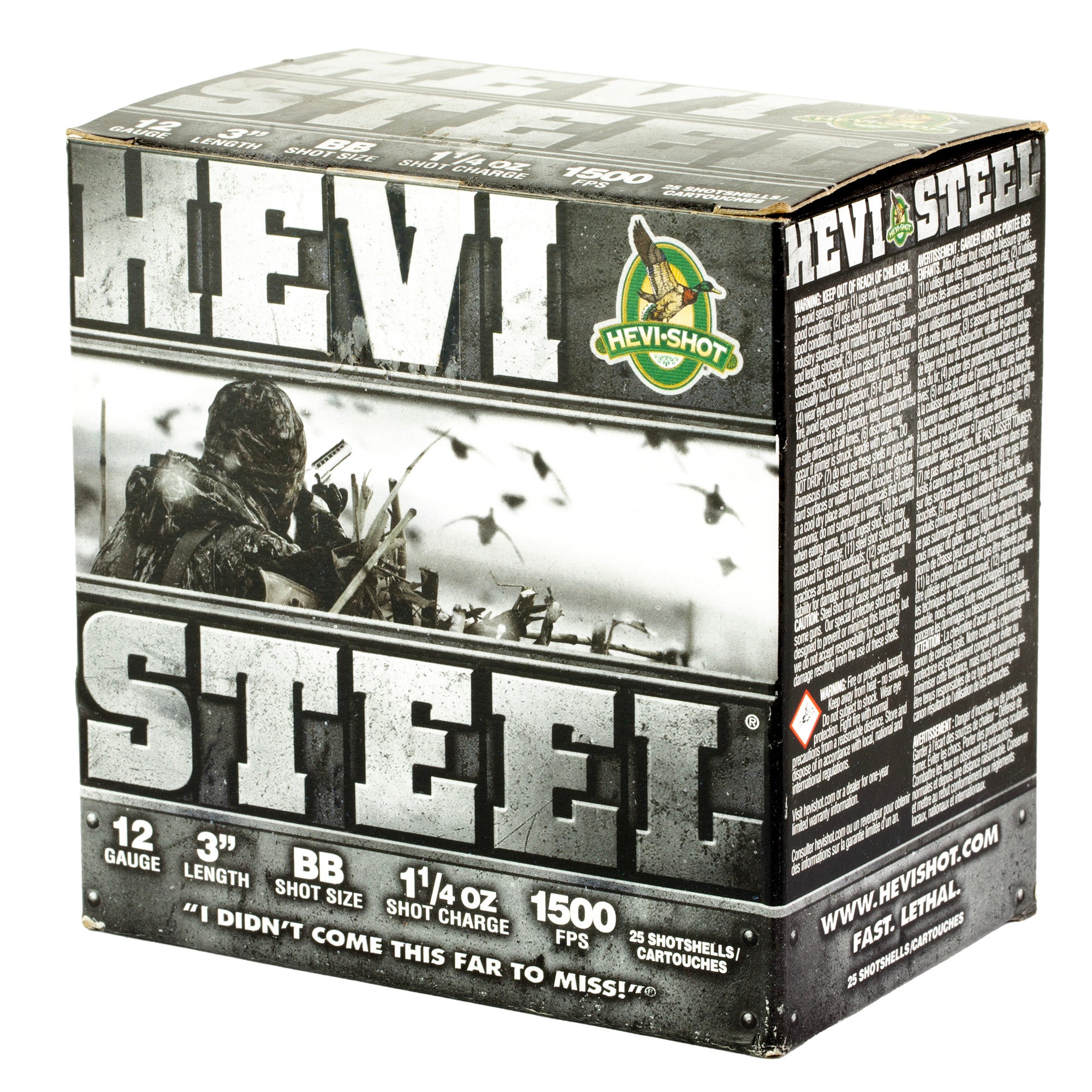 HEVI STEEL 12GA 3 BB 25/250