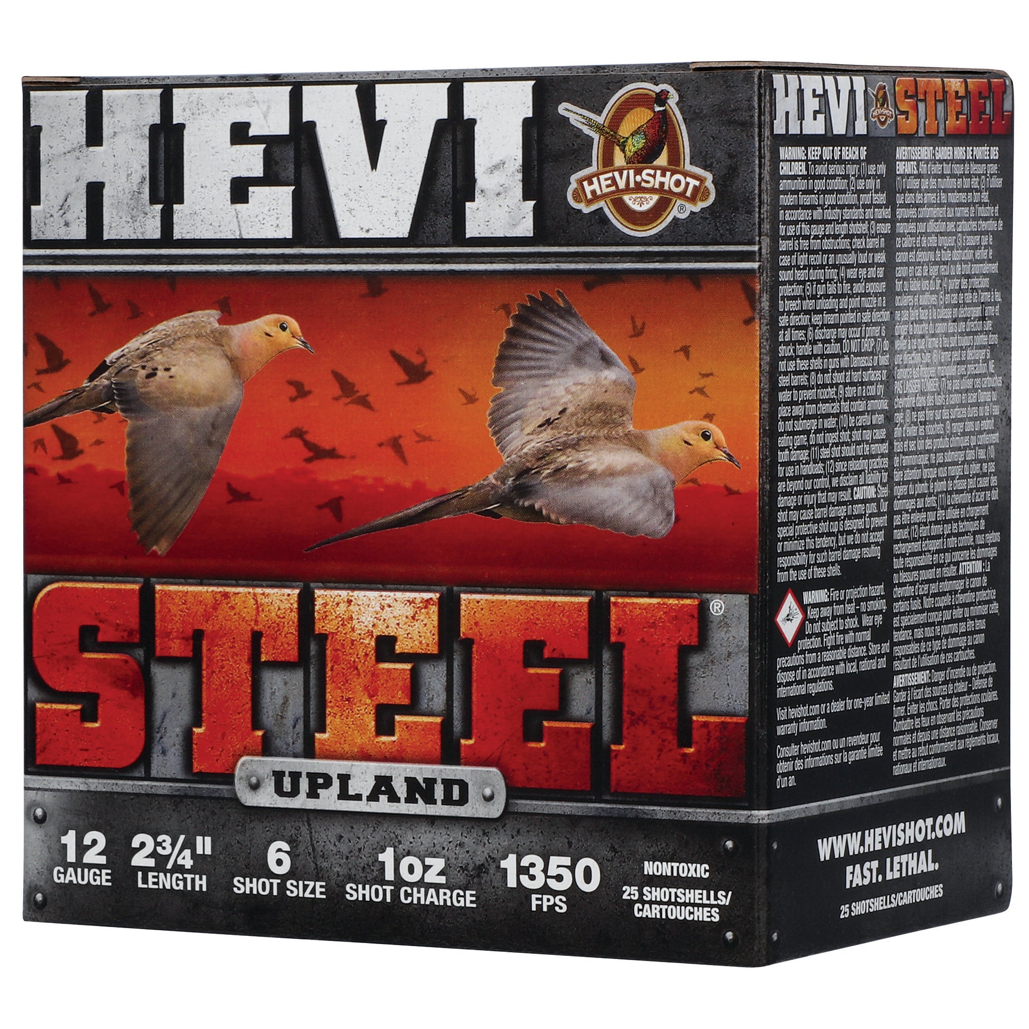 HEVI STL UPLND 12GA 2.75 #6 25/250