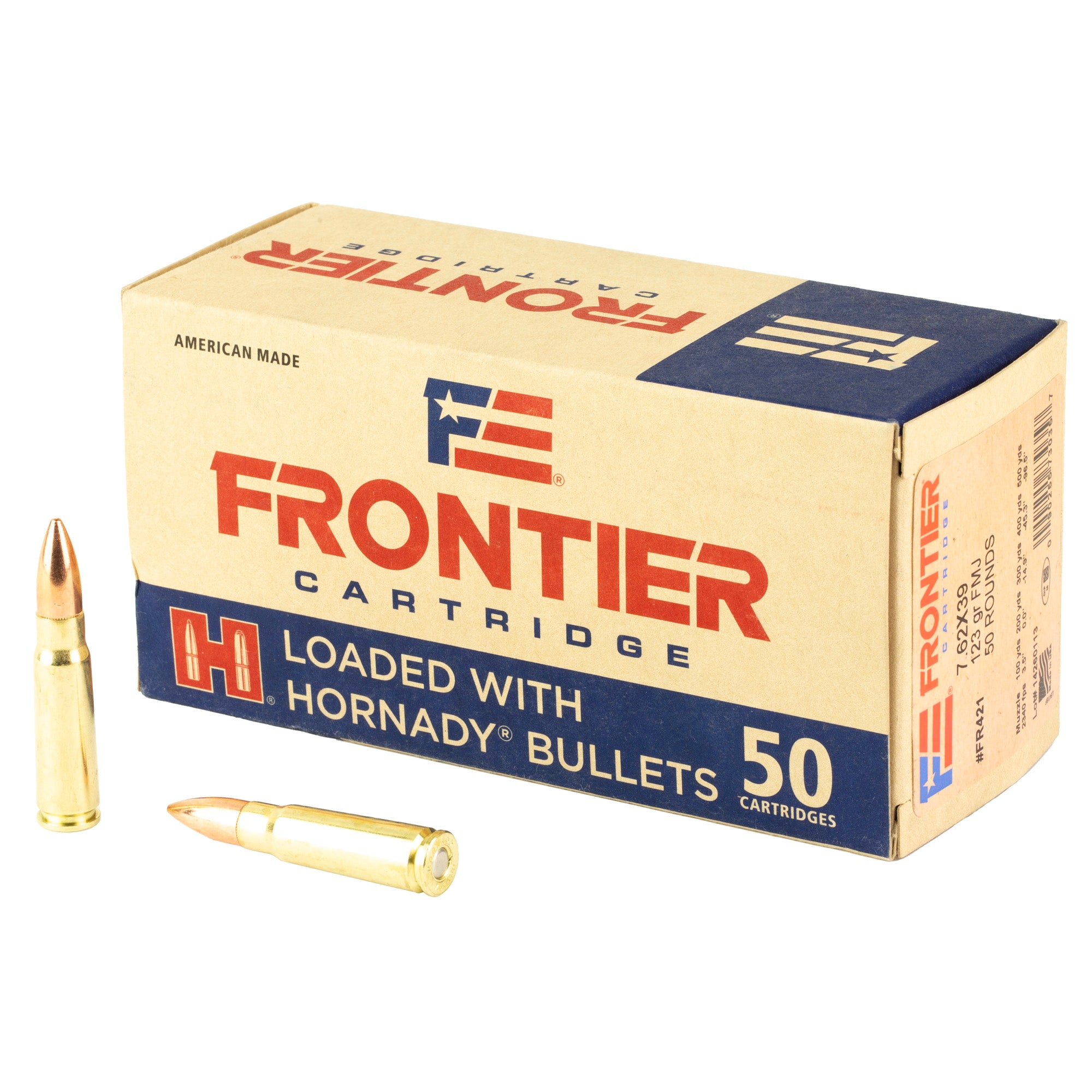 FRONTIER 7.62X39 123GR FMJ 50/500