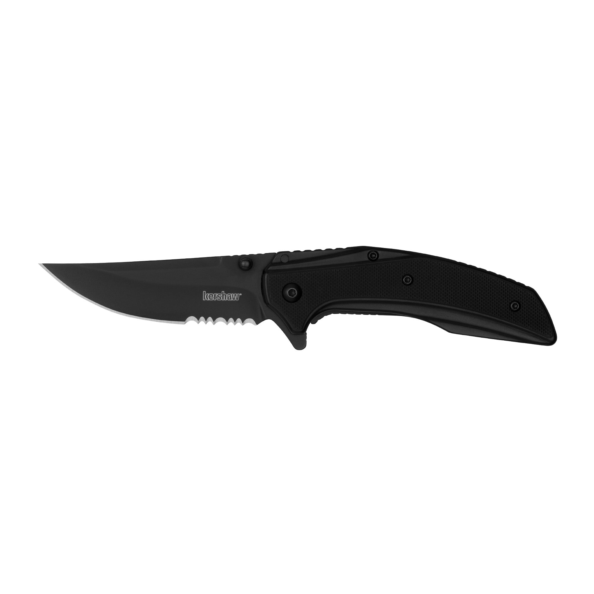 KERSHAW OUTRIGHT BLK SERR 3 BLK/PVD