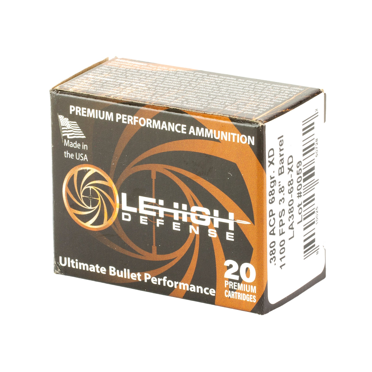 LEHIGH XTRM DFNS .380ACP 68GR 20/200