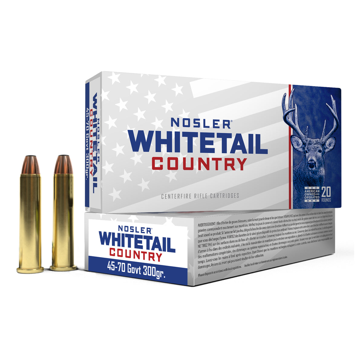 NOSLER 45-70 GOVT 300GR SW 20/200