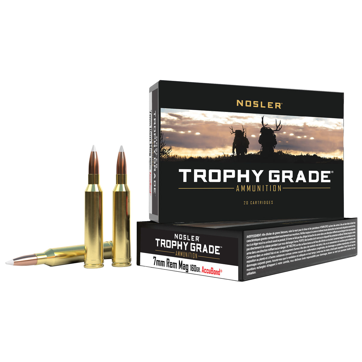NOSLER TGA 7MM REM 160GR AB 20/200