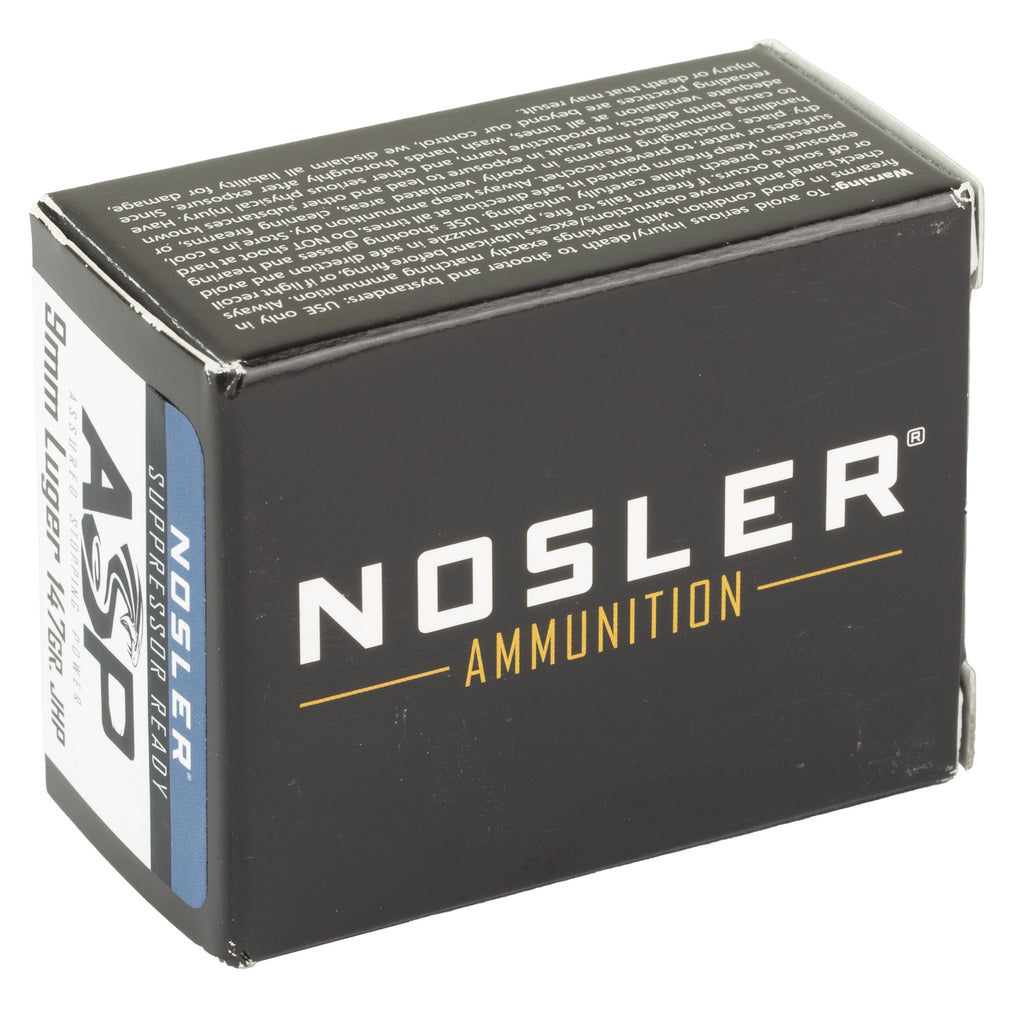 NOSLER ASP 9MM 147GR HG JHP 20/400