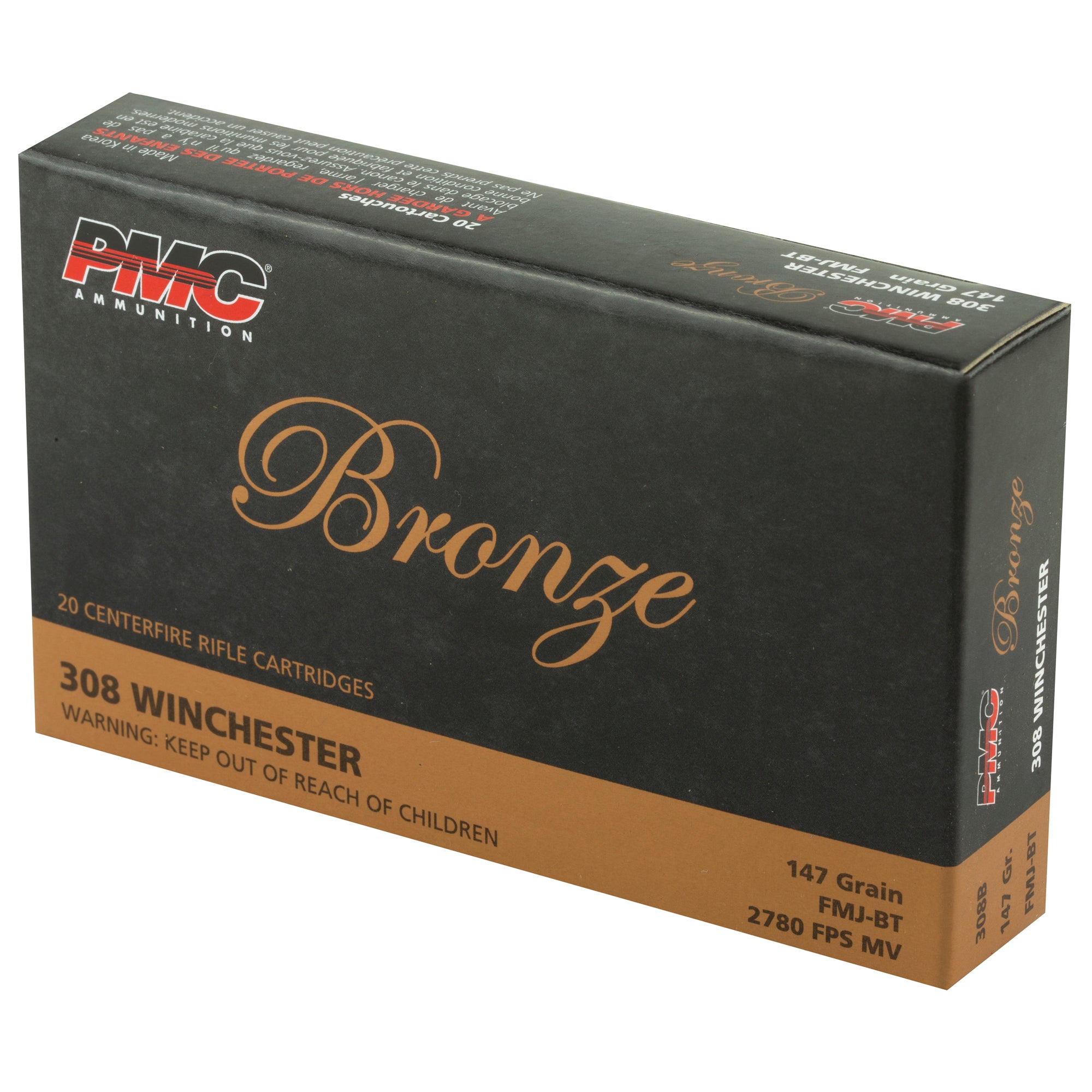 PMC BRNZ 308WIN 147GR FMJ 20/500