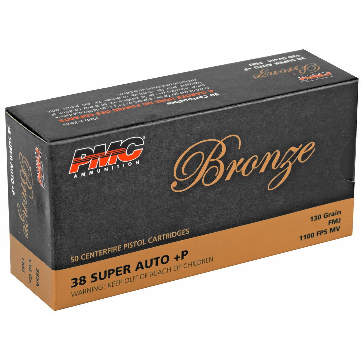 PMC BRNZ 38SUPER +P 130 FMJ 50/1000