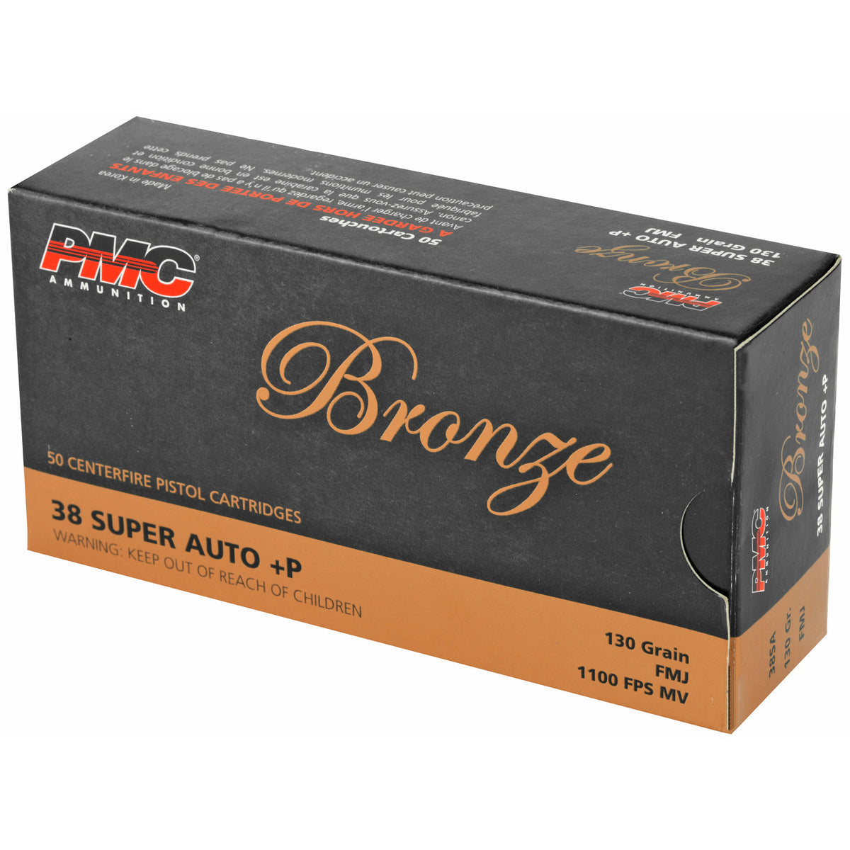PMC BRNZ 38SUPER +P 130 FMJ 50/1000